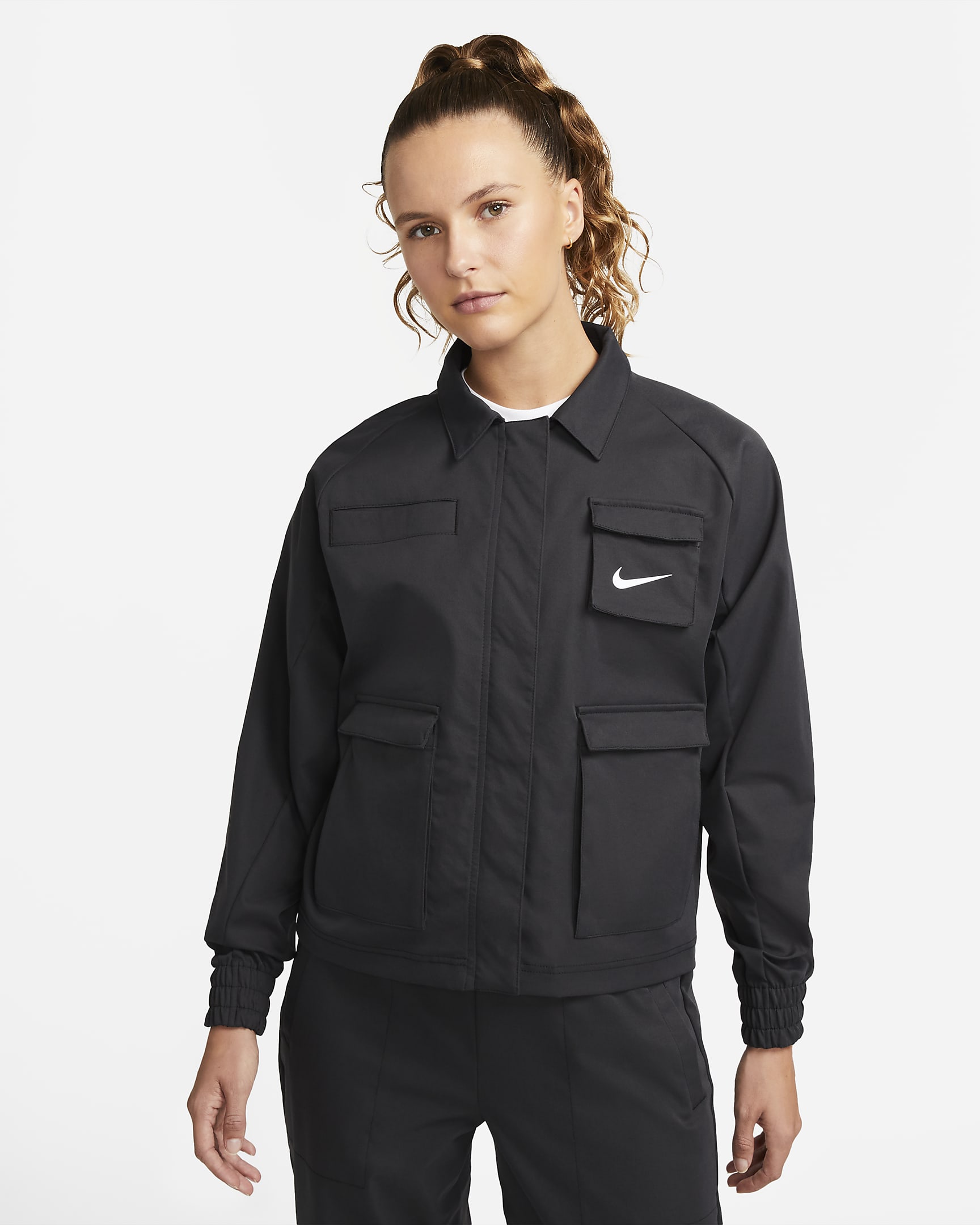 Veste tiss?�e Nike Sportswear Swoosh pour Femme. Nike LU