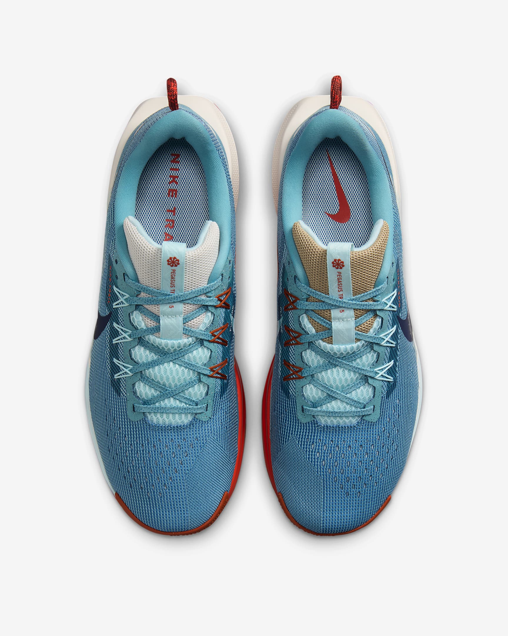 Terränglöparsko Nike Pegasus Trail 5 för män - Denim Turquoise/Glacier Blue/Vintage Coral/Midnight Navy