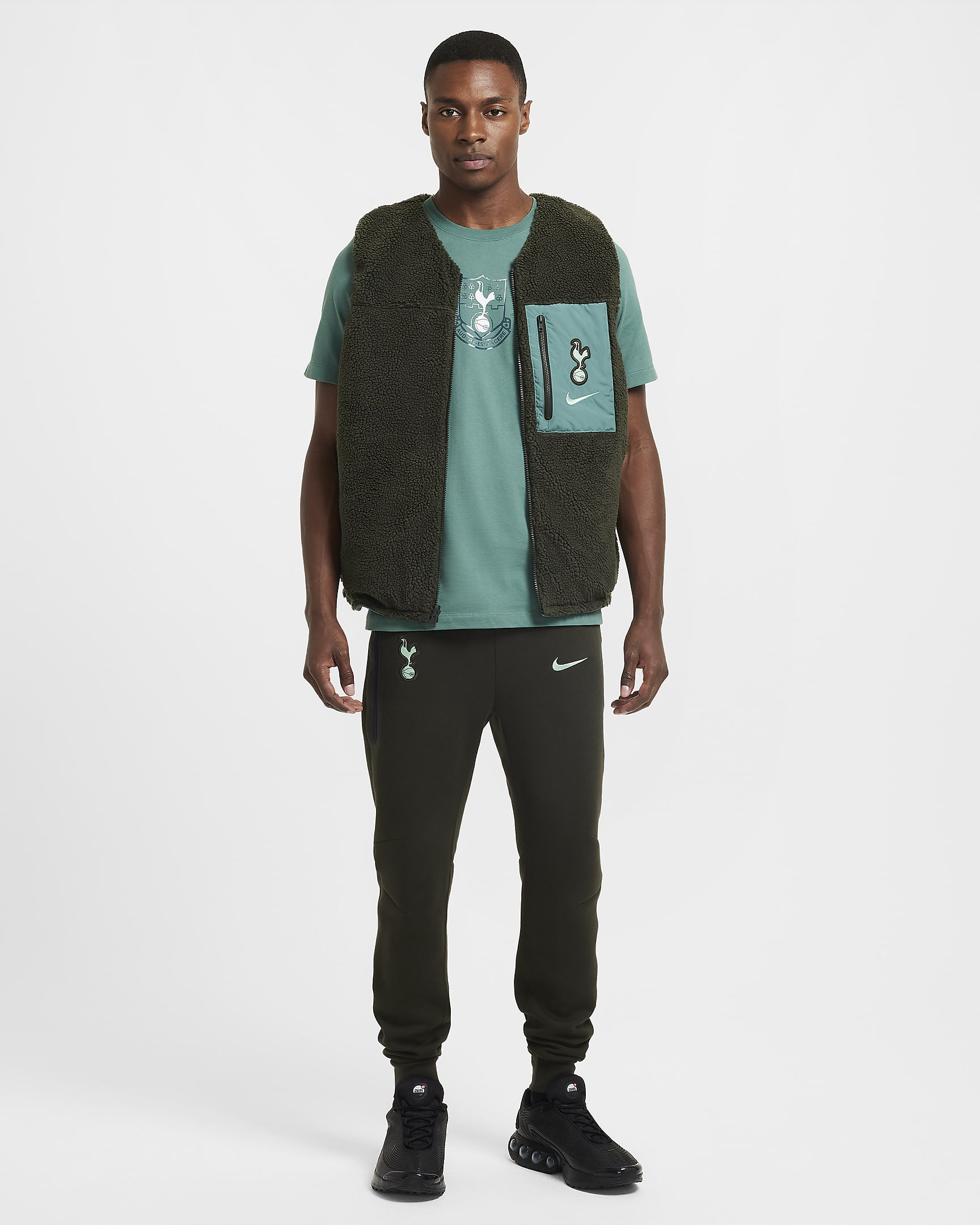 Tottenham Hotspur Tech Fleece (tredjedrakt) Nike Football joggebukse til herre - Sequoia/Enamel Green