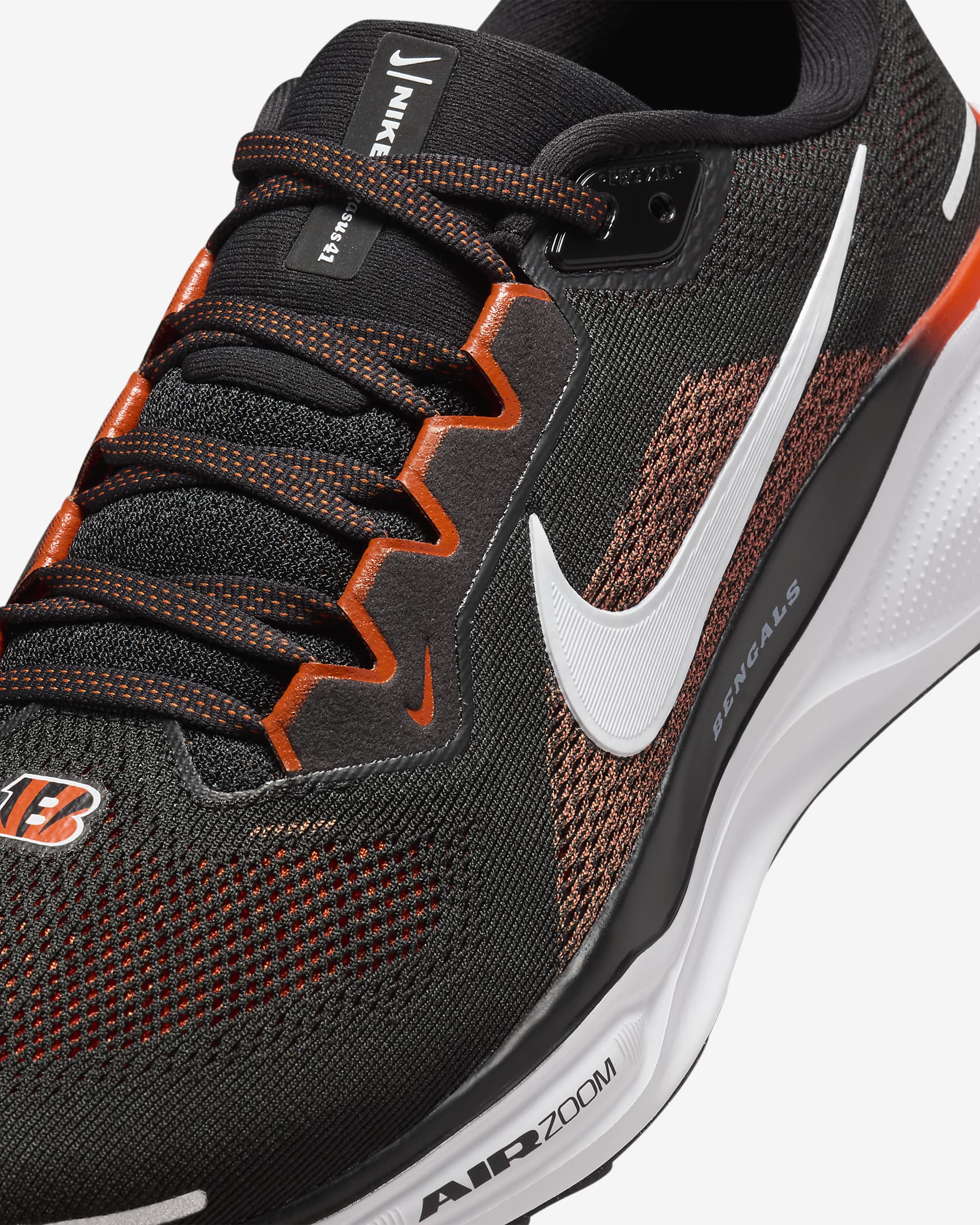 Tenis de correr en pavimento para hombre Nike Pegasus 41 NFL Cincinnati Bengals - Negro/Blanco/Naranja universitario/Blanco