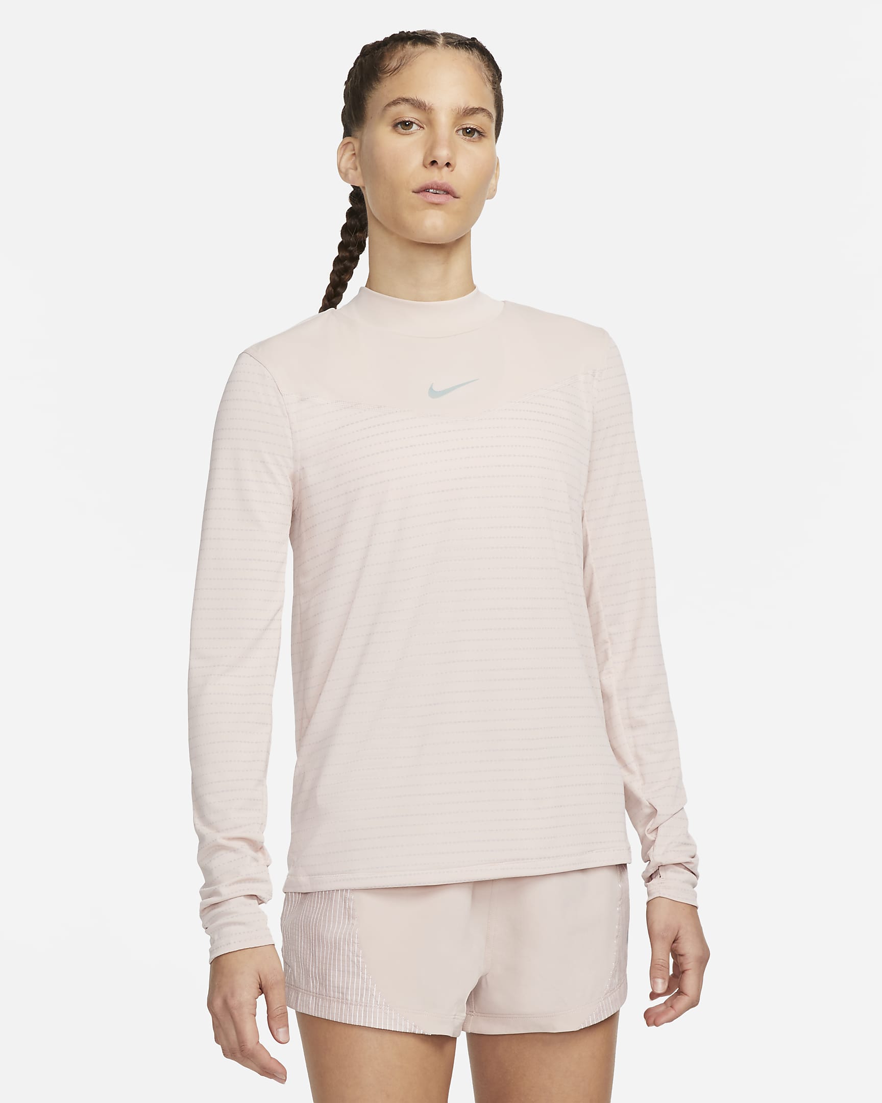 Playera de running de manga larga para mujer Nike Dri-FIT Run Division - Rosa Oxford/Vela