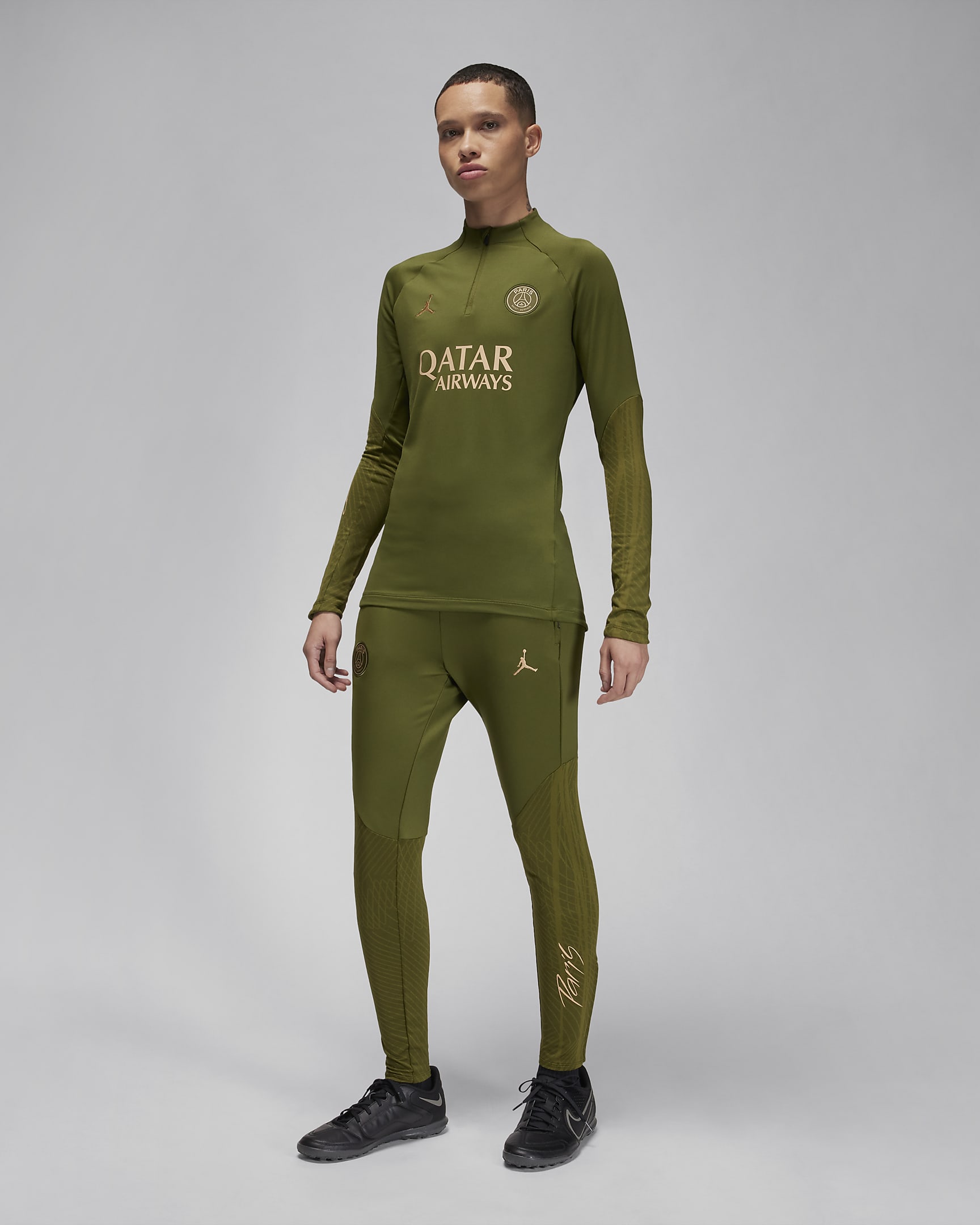 Pantaloni da calcio Jordan Dri-FIT Paris Saint-Germain Strike Fourth – Donna - Rough Green/Hemp