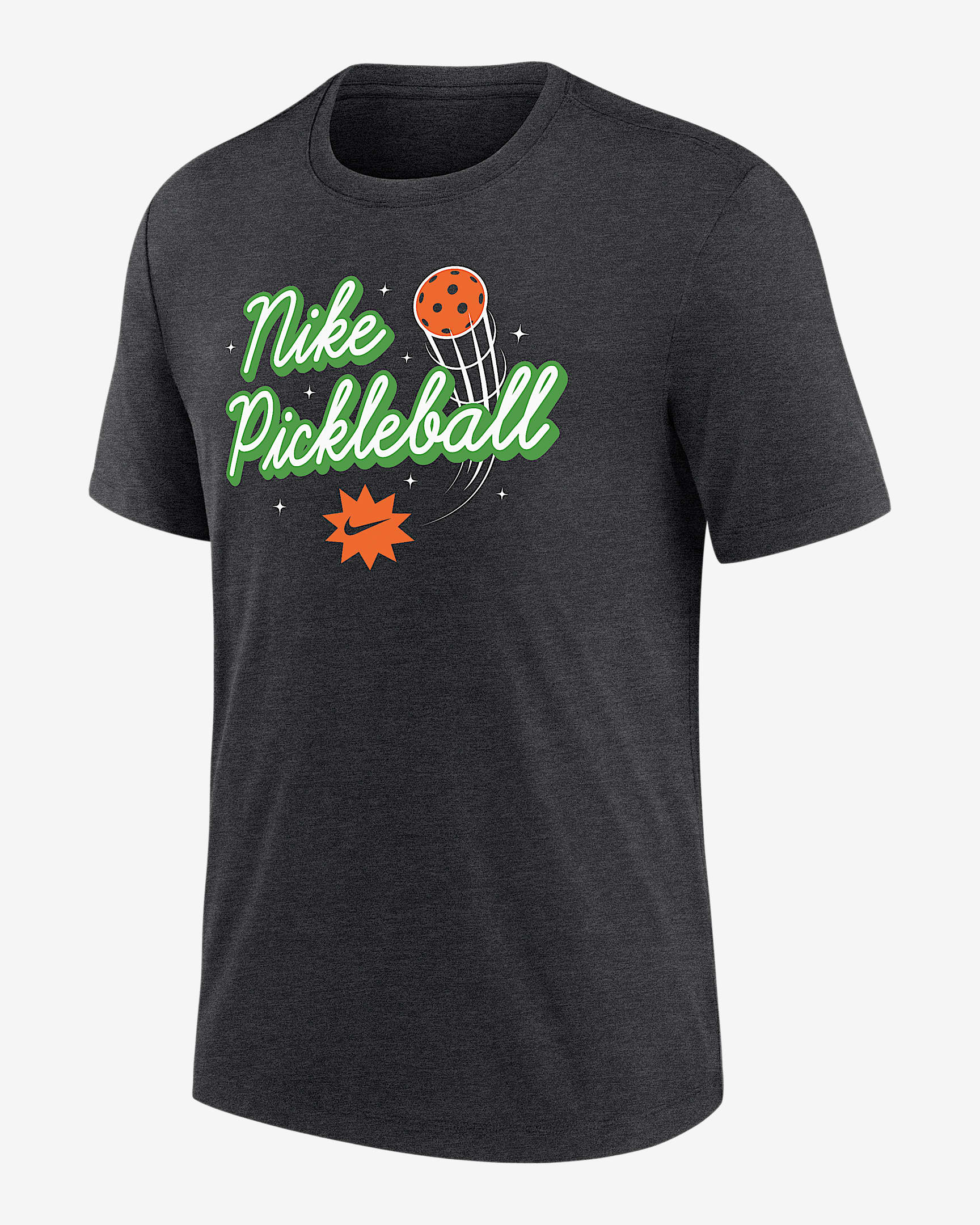 Playera de pickleball para hombre Nike - Negro jaspeado