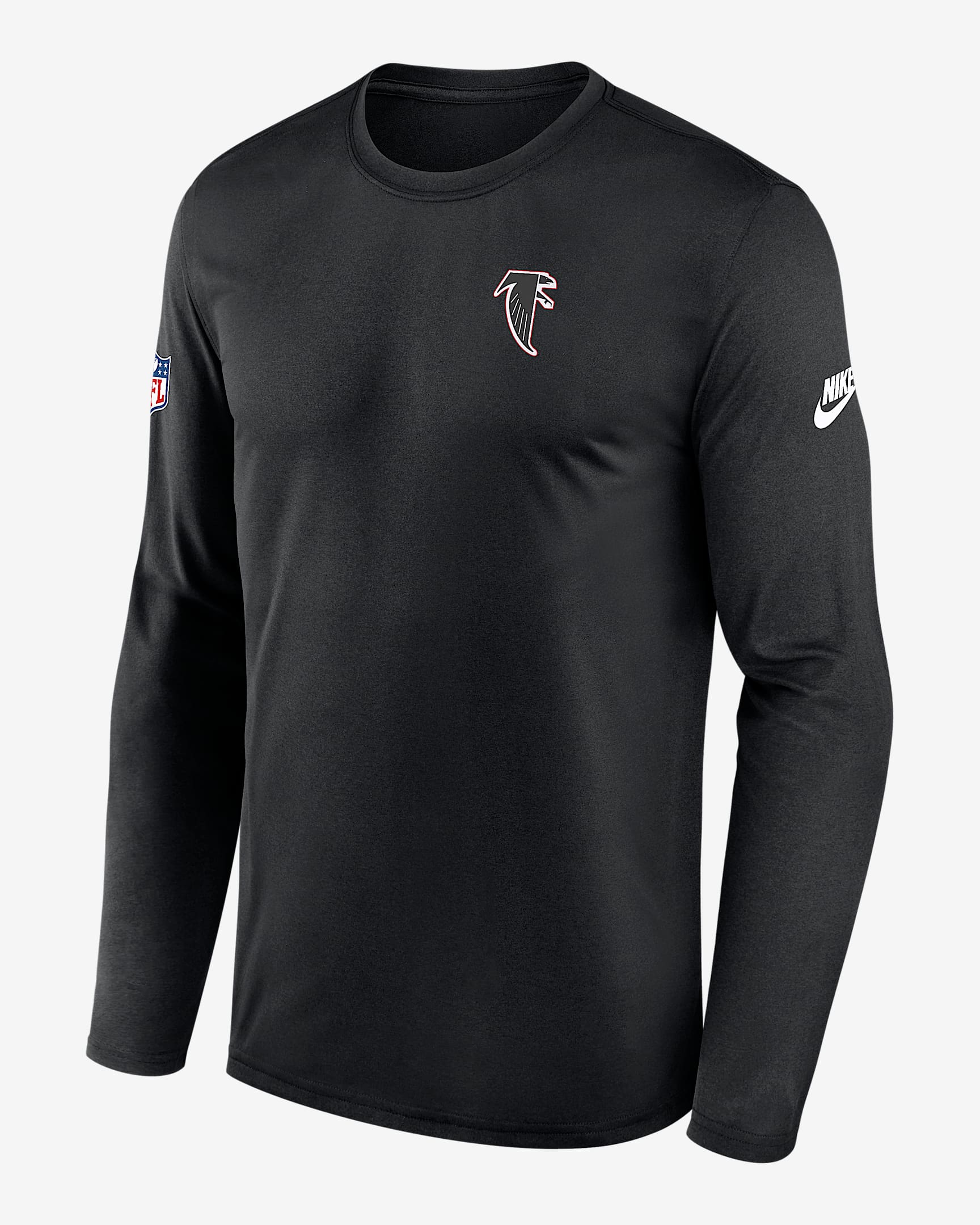 Playera de manga larga Nike Dri-FIT de la NFL para hombre Atlanta Falcons Alt Legend Small Logo - Negro