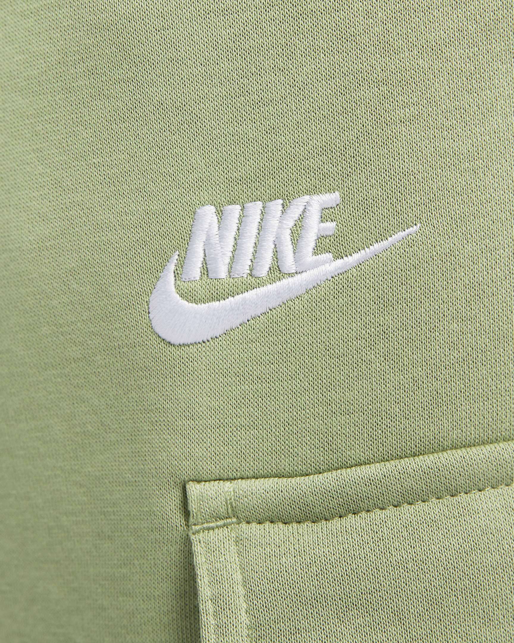 Pants cargo para hombre Nike Sportswear Club Fleece - Verde aceite/Verde aceite/Blanco