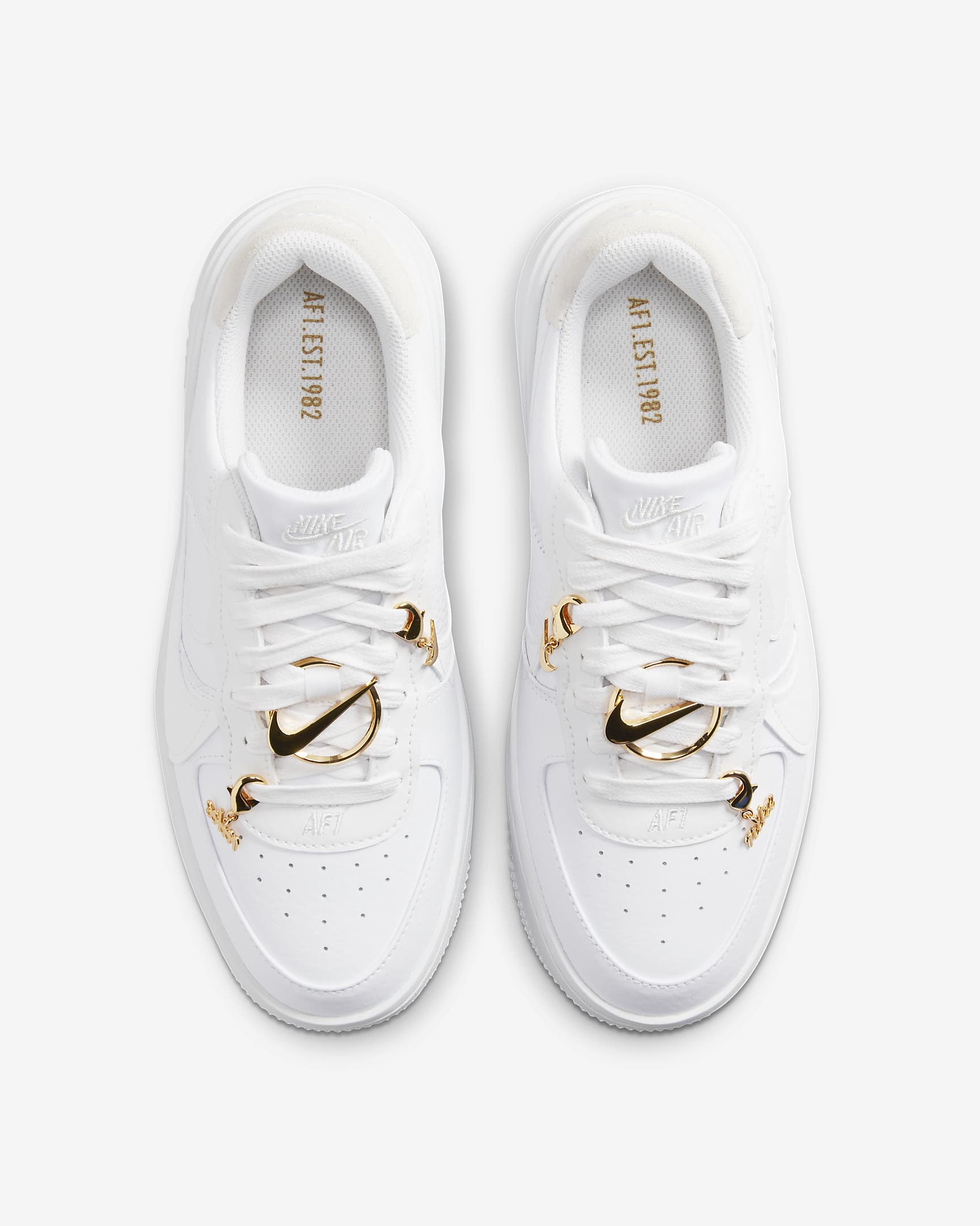 Chaussure Nike Air Force 1 Low PLT.AF.ORM pour Femme - Blanc/Metallic Gold/Summit White