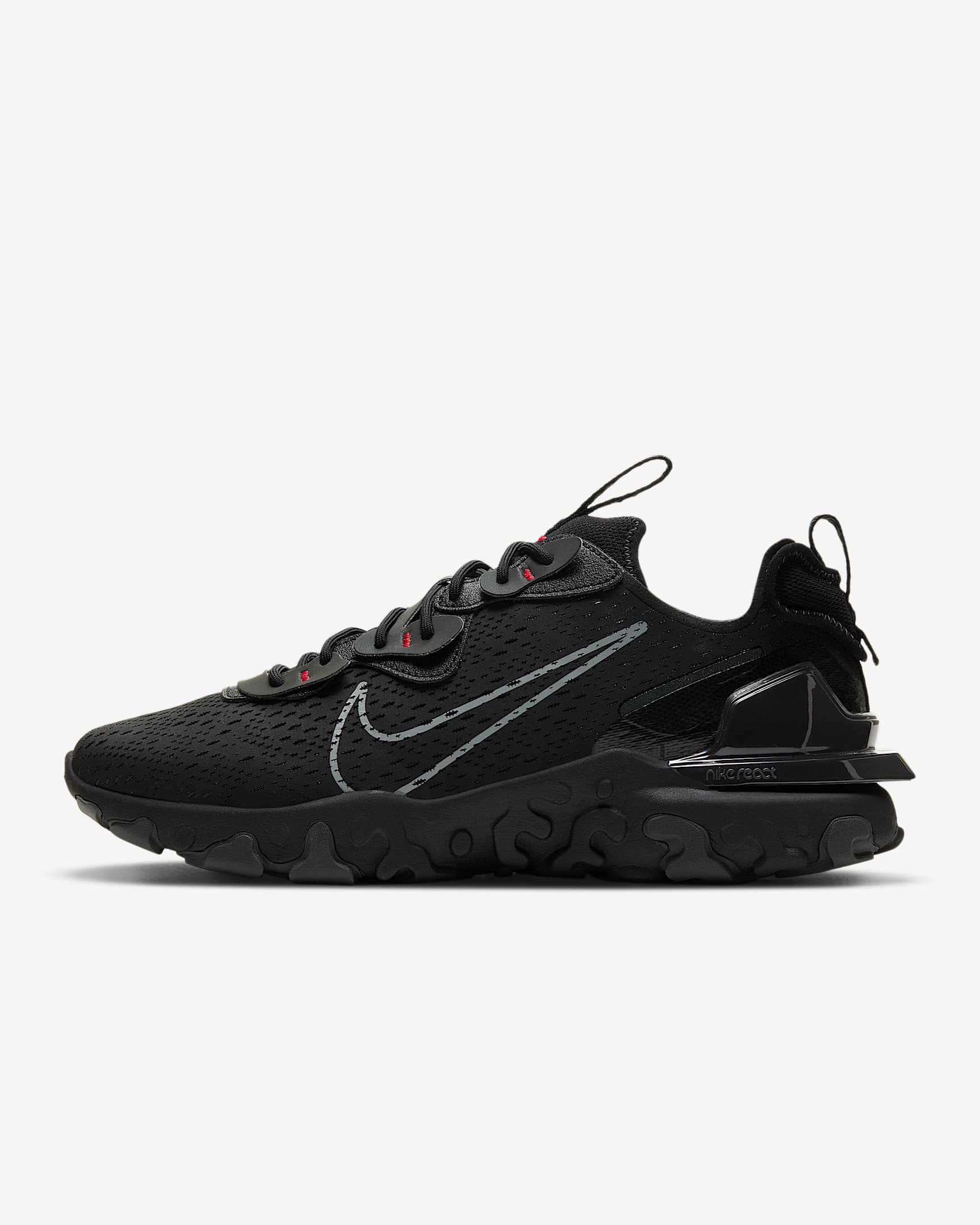 Nike React Vision Zapatillas - Hombre - Negro/University Red/Dark Smoke Grey/Smoke Grey