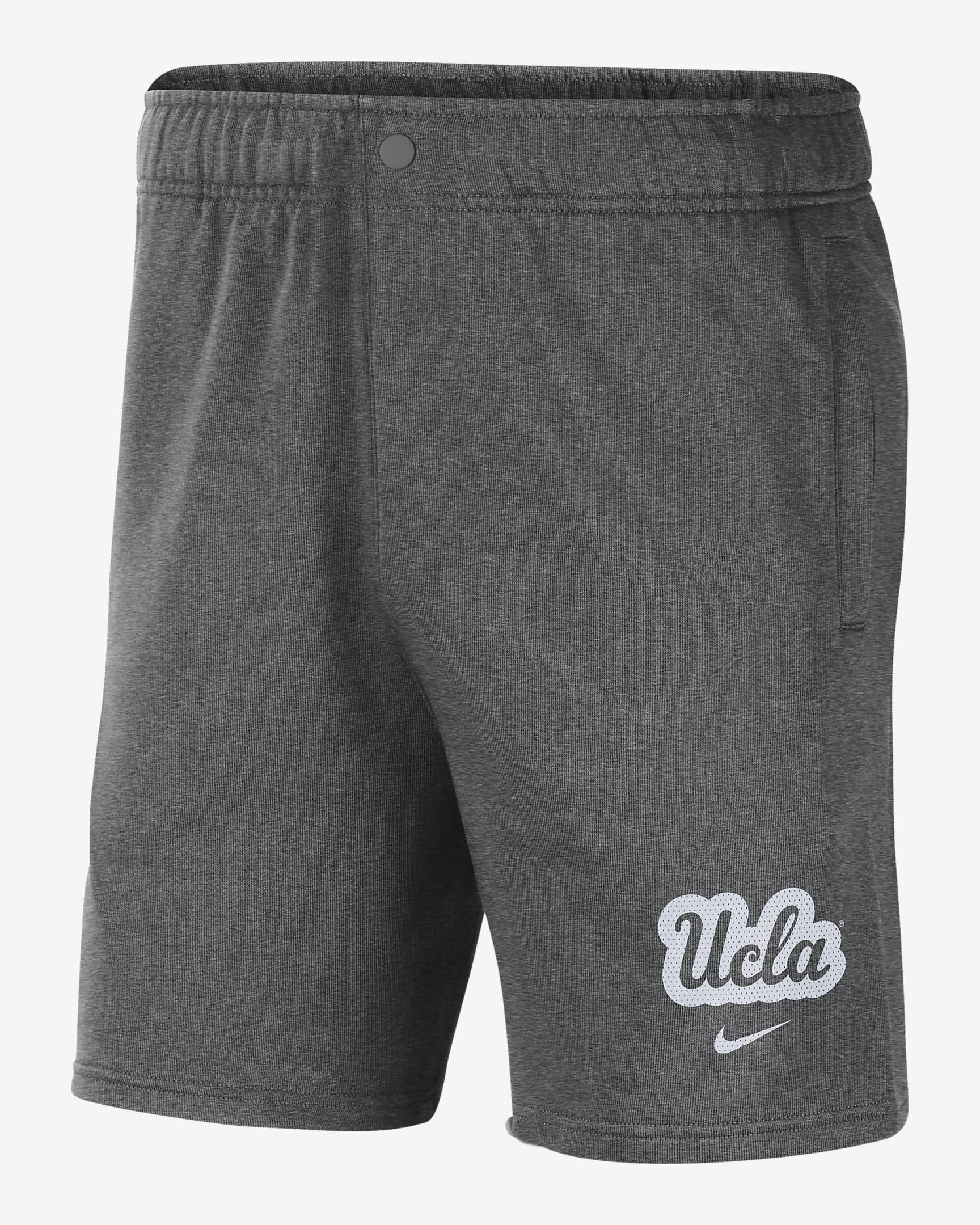 UCLA Men's Nike College Fleece Shorts - Iron Grey/Heather/Black/White