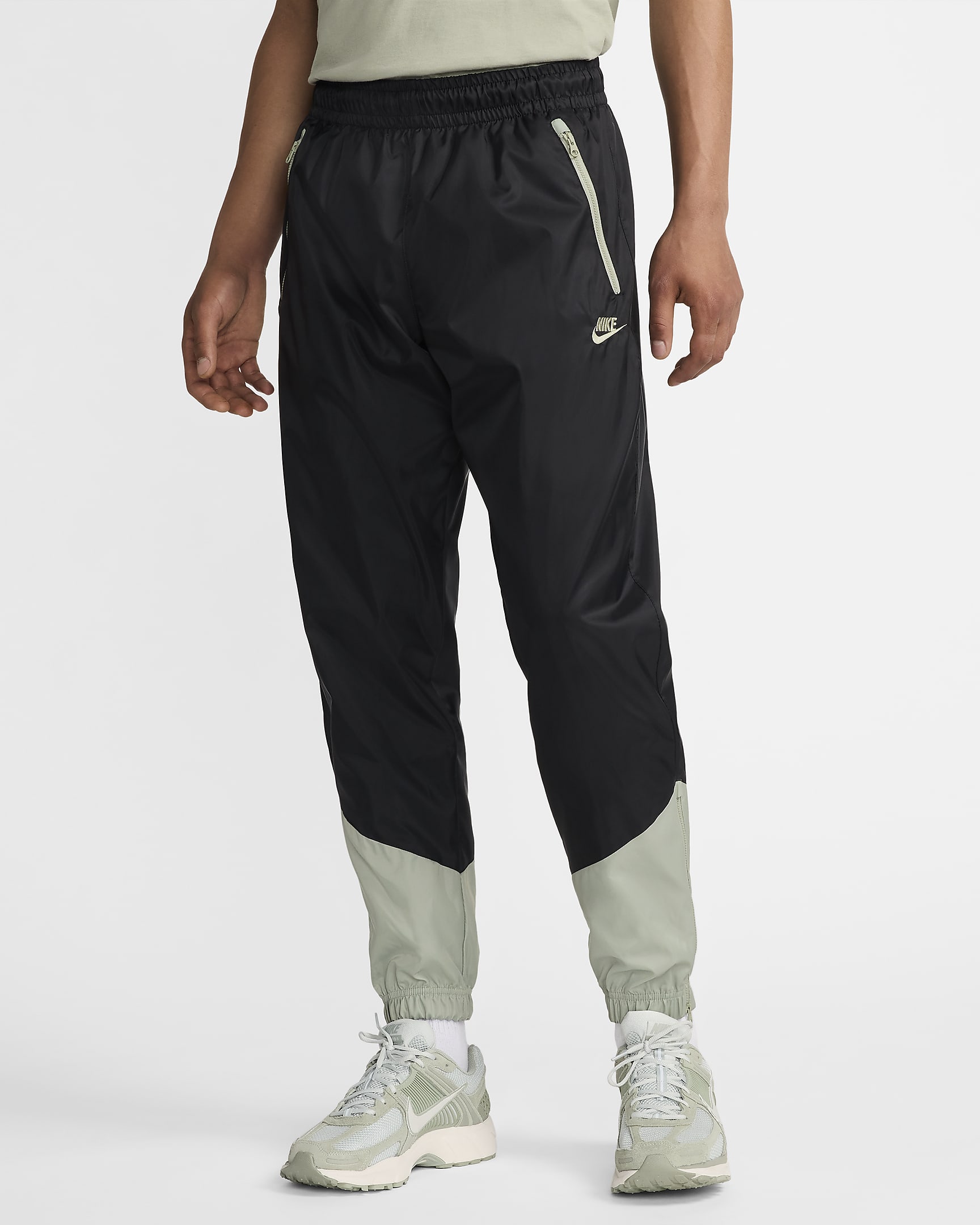 Pants forrados de tejido Woven para hombre Nike Windrunner - Negro/Horizonte jade/Horizonte jade