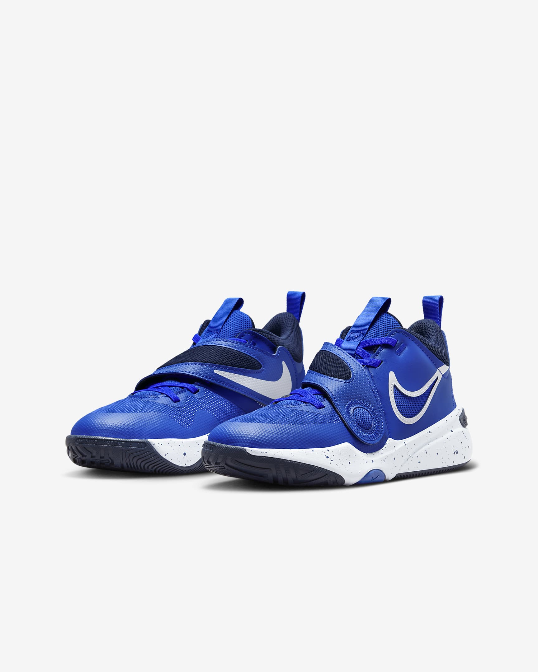 Nike Team Hustle D 11-basketballsko til større børn - Hyper Royal/Obsidian/hvid/hvid