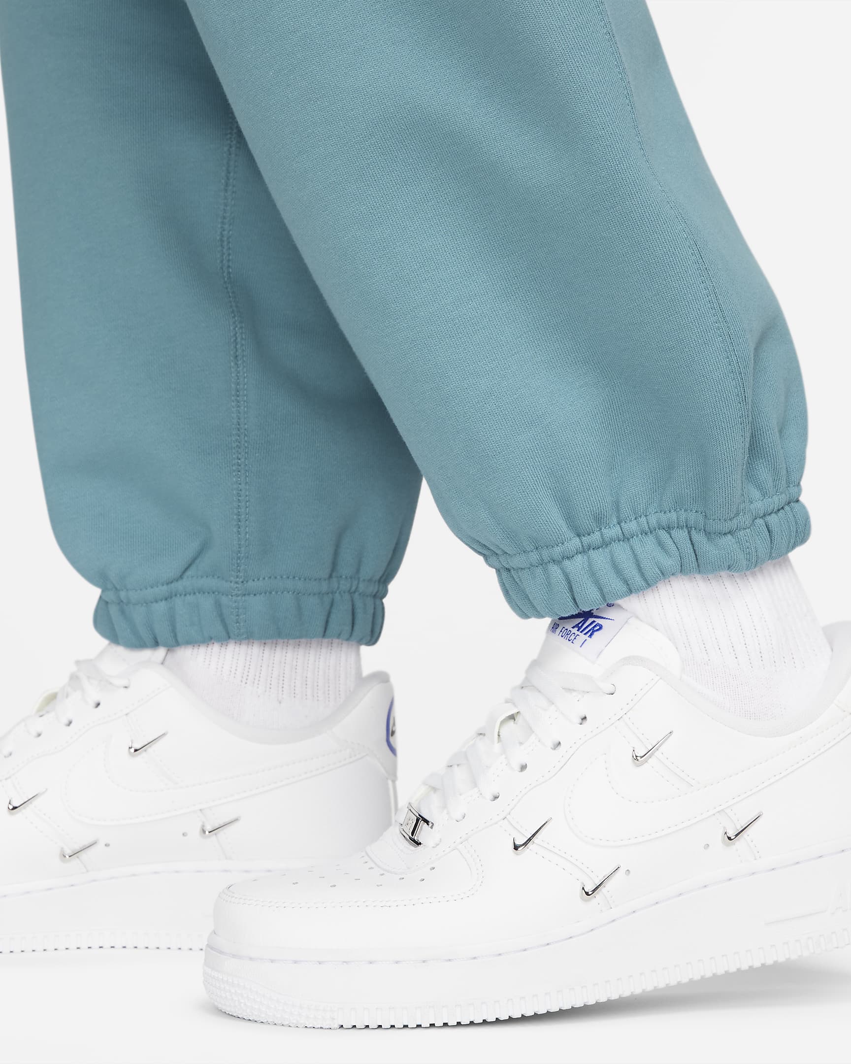 Nike Solo Swoosh Women's Fleece Pants - Noise Aqua