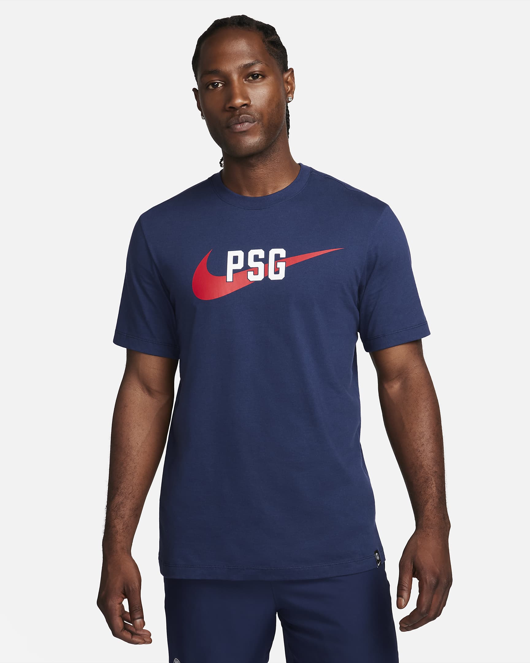 Paris Saint-Germain Swoosh Men's Nike T-Shirt - Midnight Navy