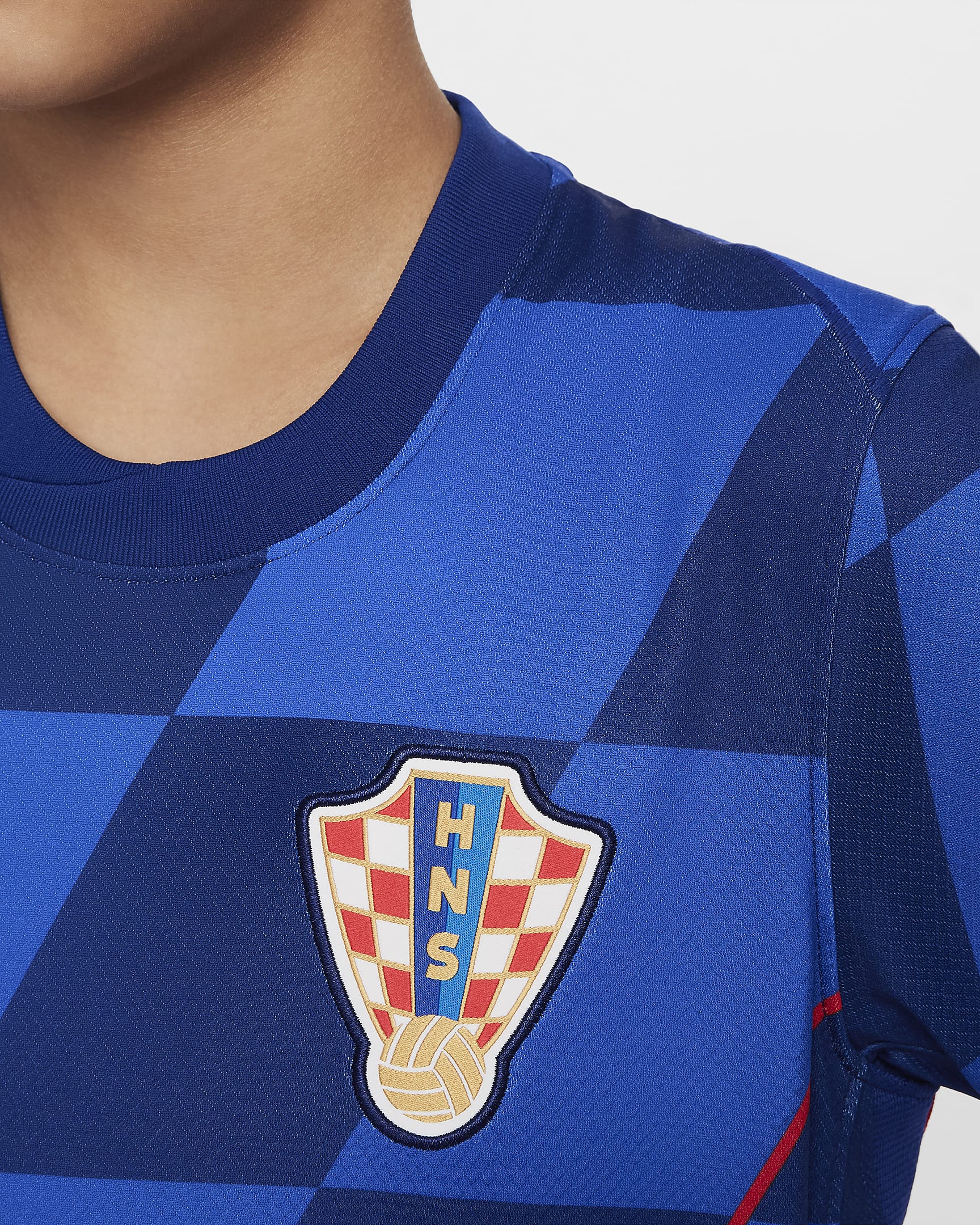 Segunda equipación Stadium Croacia 2024/25 Camiseta de fútbol Replica Nike Dri-FIT - Niño/a - Hyper Royal/Deep Royal Blue/University Red/Blanco