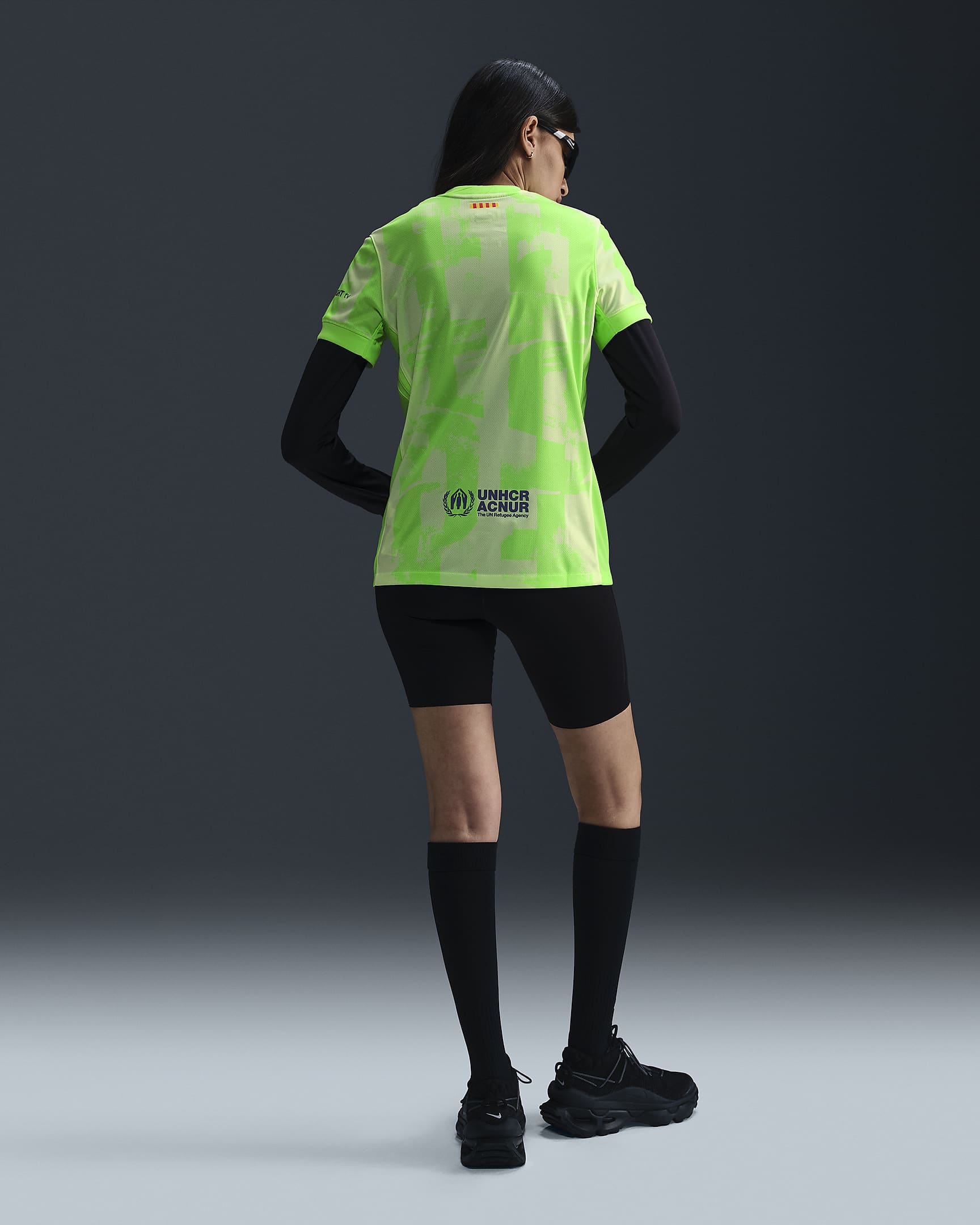 FC Barcelona 2024/25 Stadium Third Nike Dri-FIT Replica-fodboldtrøje til kvinder - Barely Volt/Barely Volt/Lime Blast/Old Royal