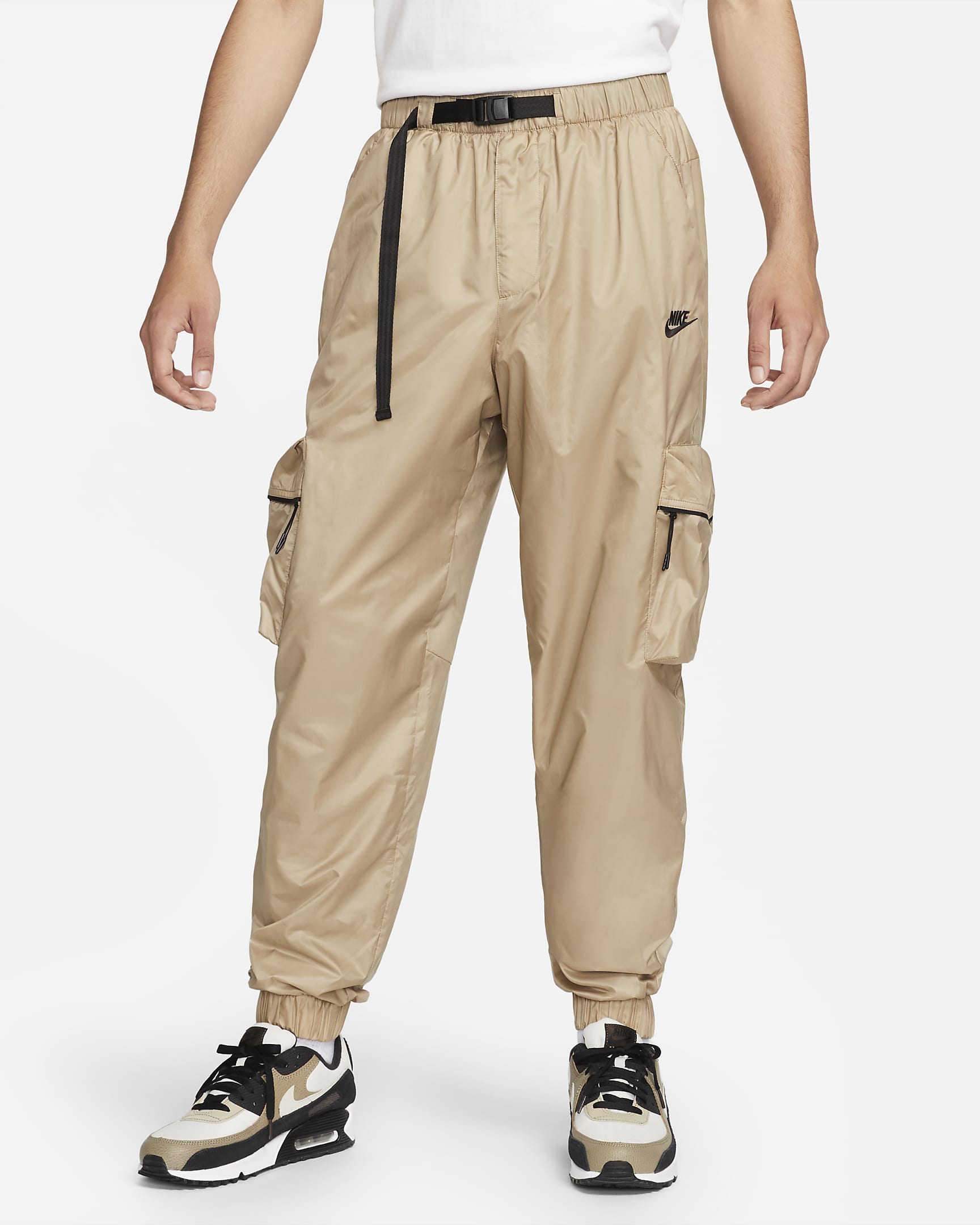 Nike Tech gefütterte Webhose für Herren - Khaki/Schwarz