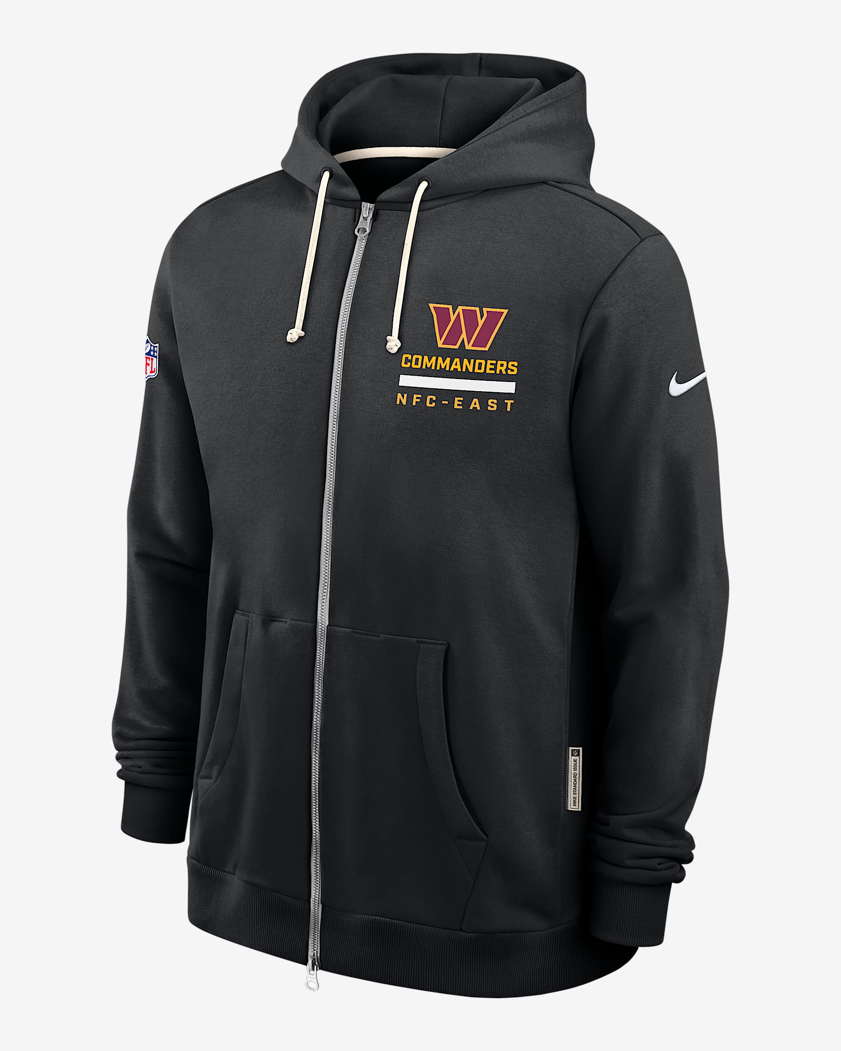 Washington Commanders Utility Player Sideline Men's Nike Dri-FIT NFL Full-Zip Hoodie - Black