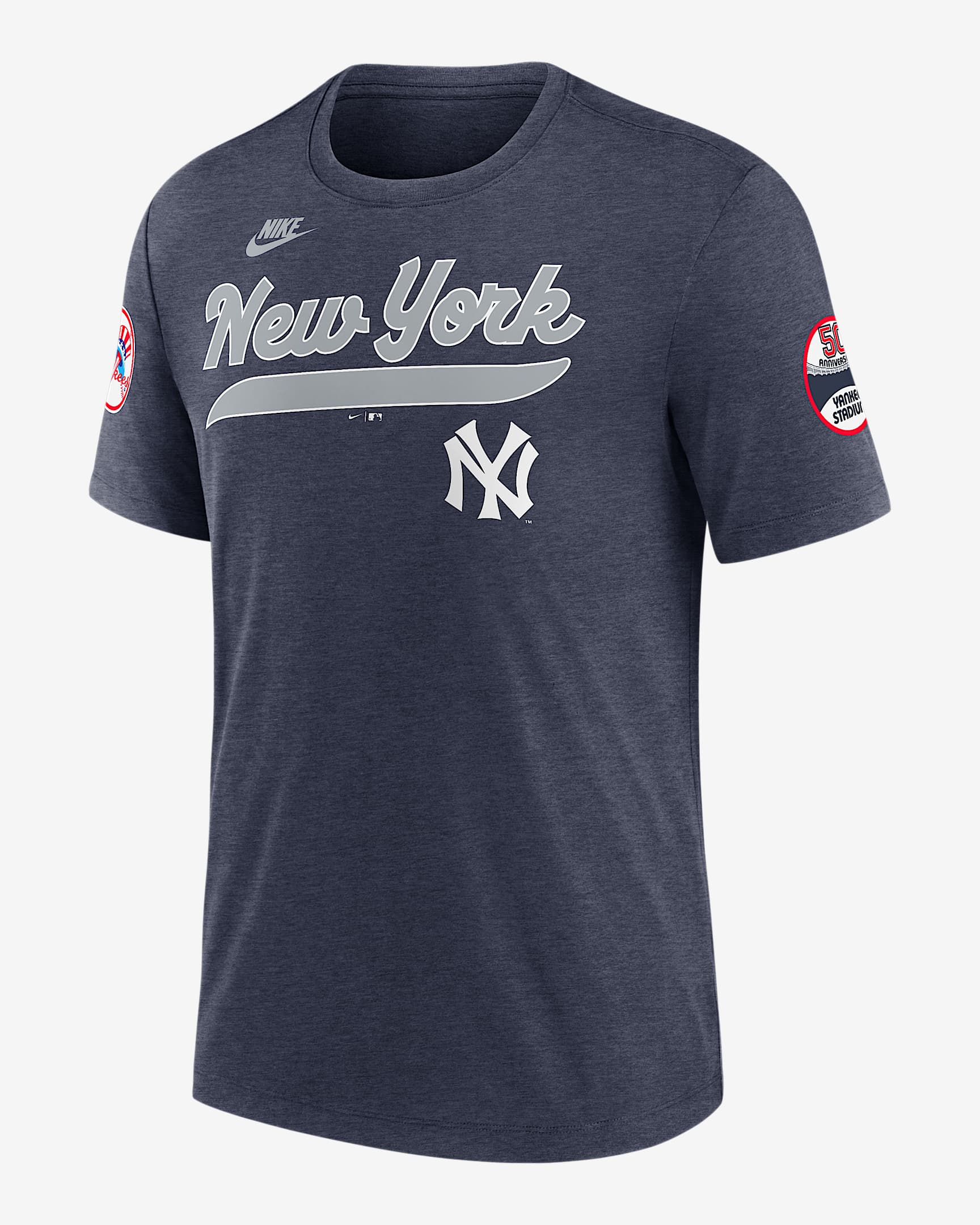 New York Yankees Cooperstown Eras Men's Nike MLB T-Shirt - Navy Heather