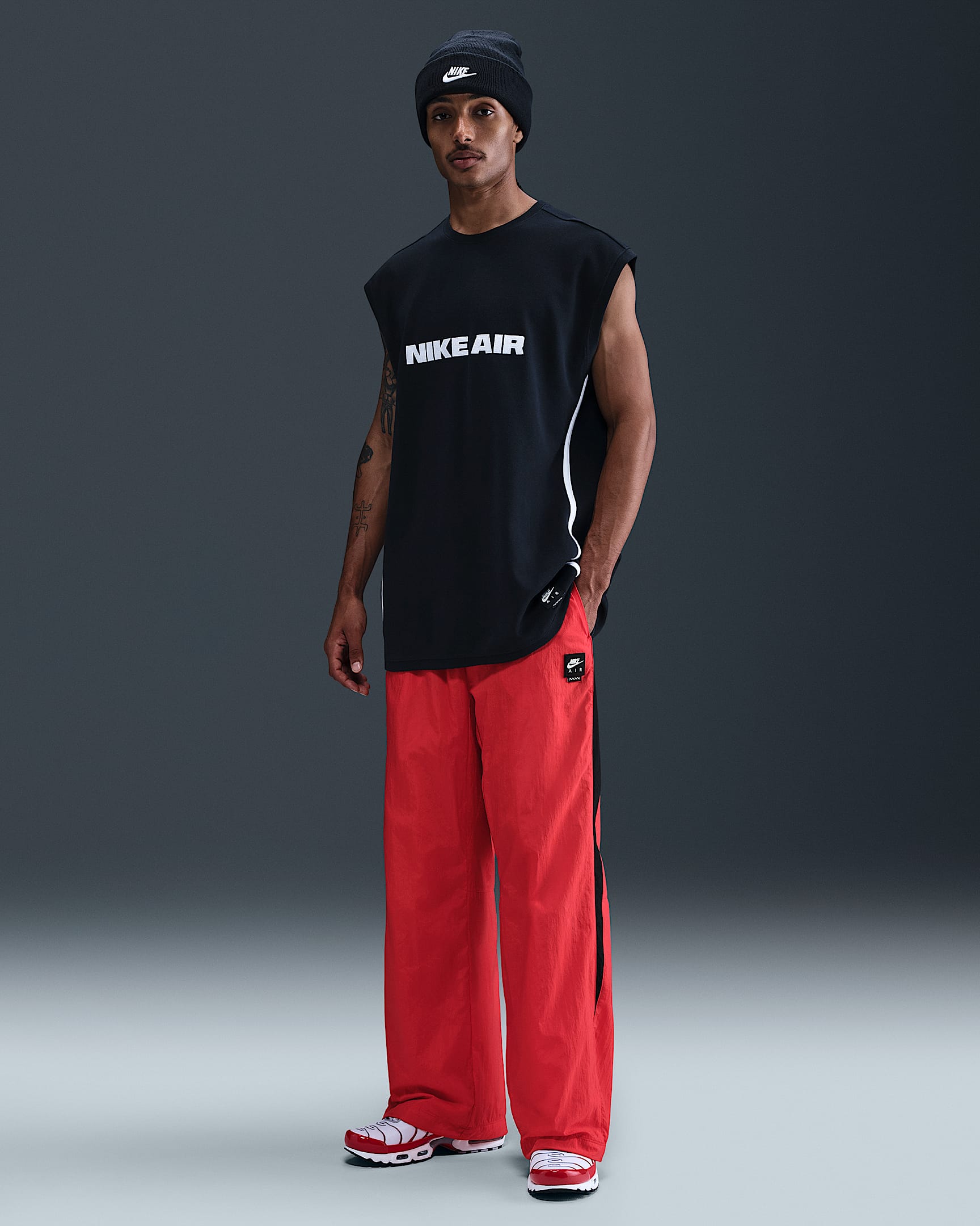 Nike Air Men's Woven Track Pants - University Red/Black/Black
