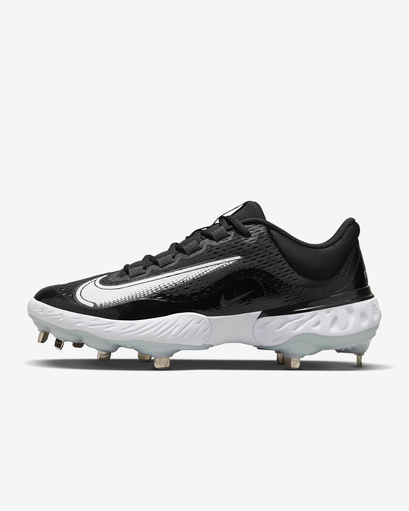 Nike Alpha Huarache Elite 4 Low Men's Baseball Cleats - Black/Blue Tint/Anthracite/White