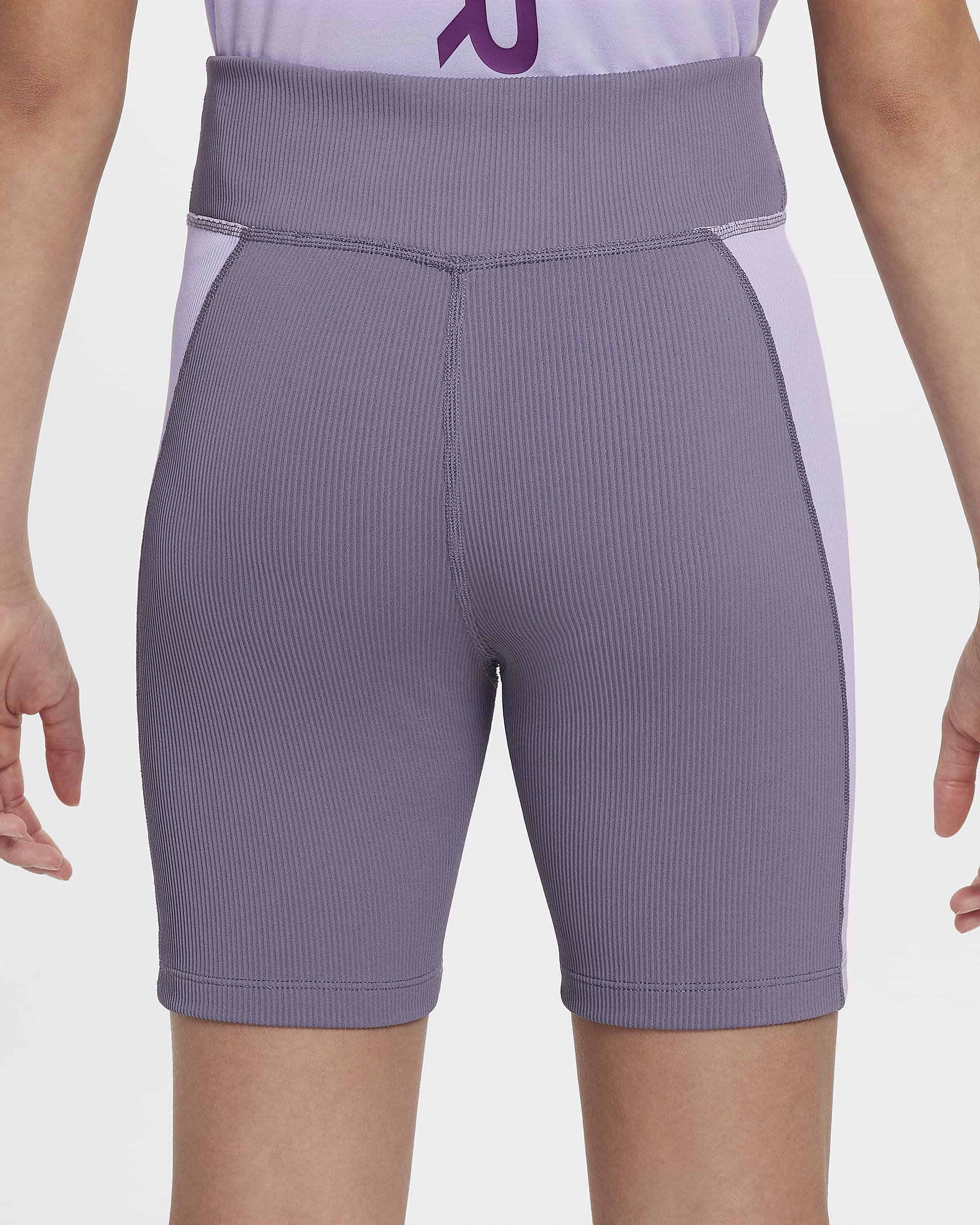 Nike One Dri-FIT sykkelshorts til jente - Hydrangeas/Daybreak