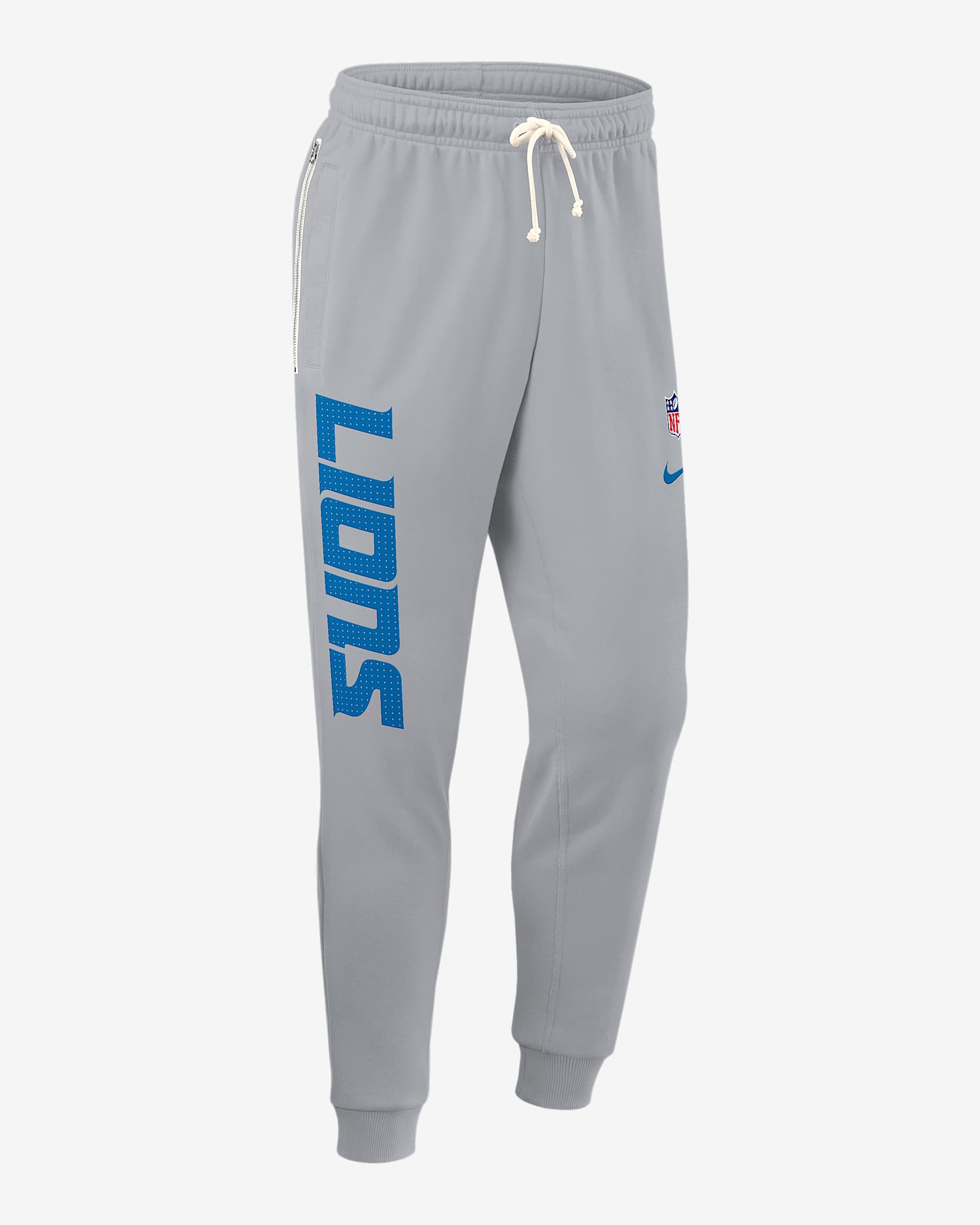 Pants Nike Dri-FIT de la NFL de pierna entallada para hombre Detroit Lions Ground Game Sideline - Gris