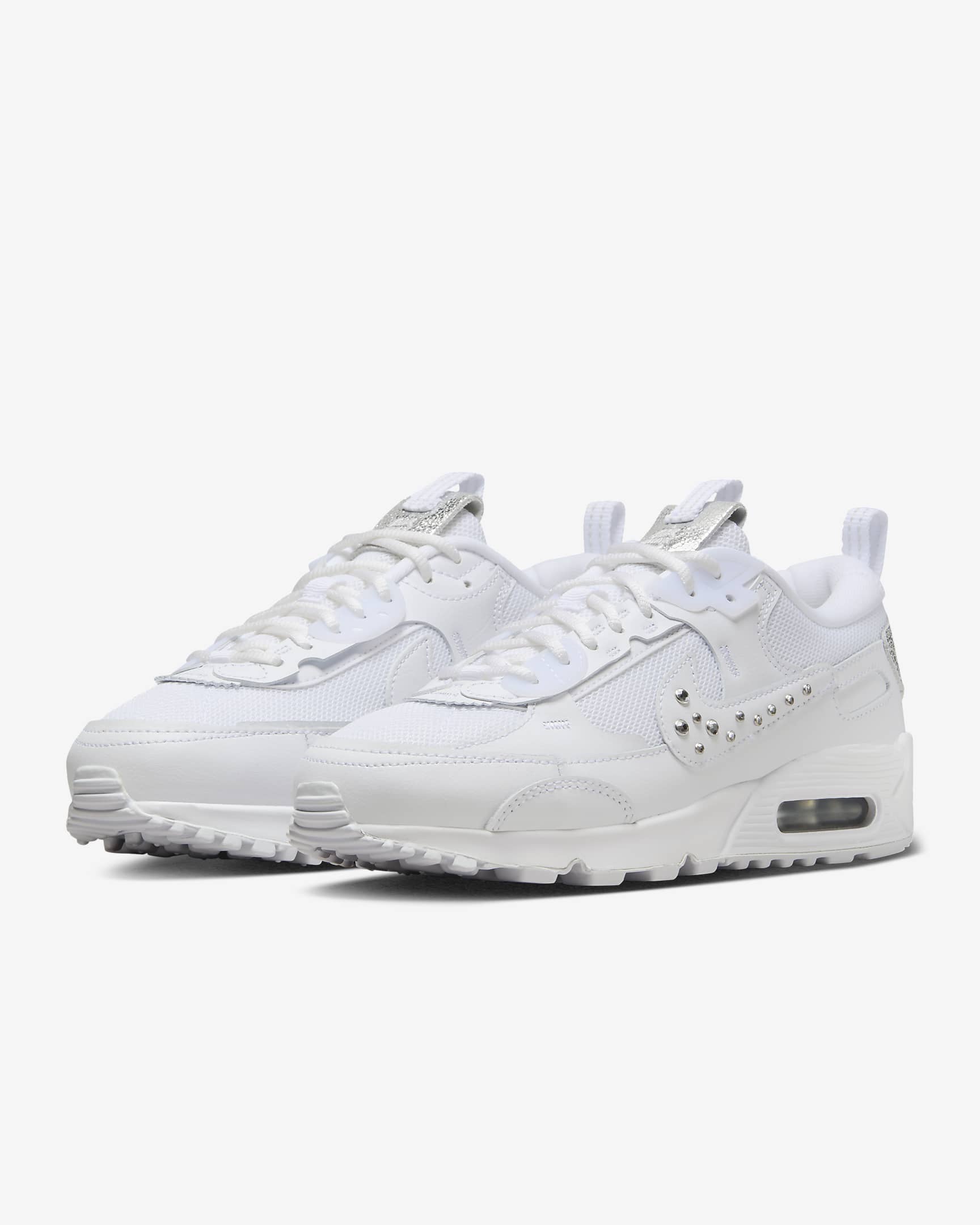 Nike Air Max 90 Futura Women's Shoes - White/Metallic Silver/Chrome/Platinum Tint