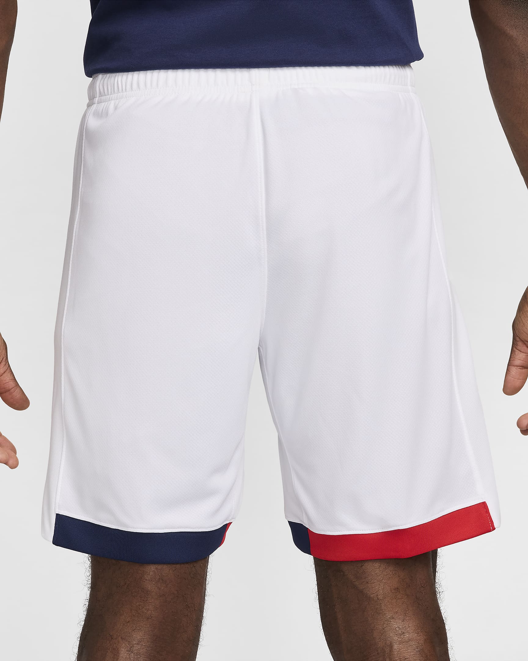 Short de foot Replica Nike Dri-FIT Paris Saint-Germain 2024/2025 Stadium Extérieur pour homme - Blanc/University Red/Midnight Navy/Midnight Navy