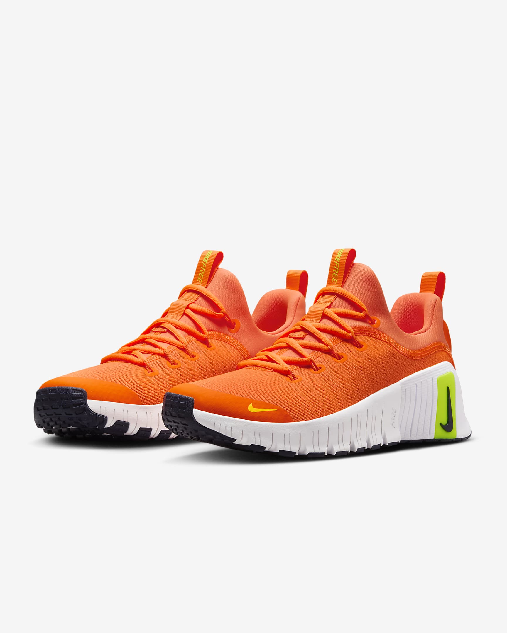 Nike Free Metcon 6 Women's Workout Shoes - Total Orange/Football Grey/Volt/Obsidian