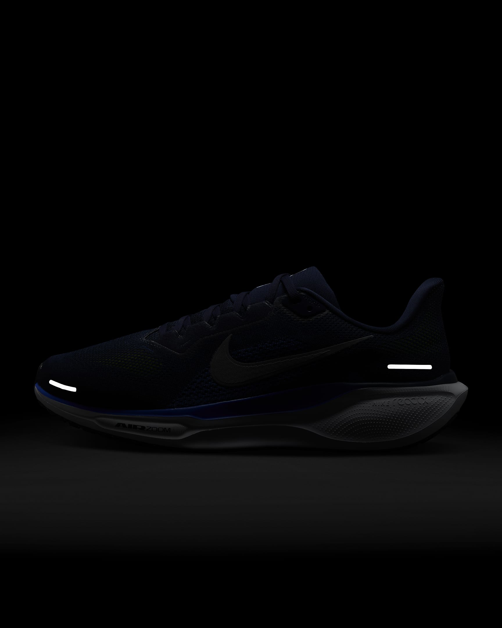 Nike Pegasus 41 Men's Road Running Shoes - Midnight Navy/Black/Volt/Reflective Silver