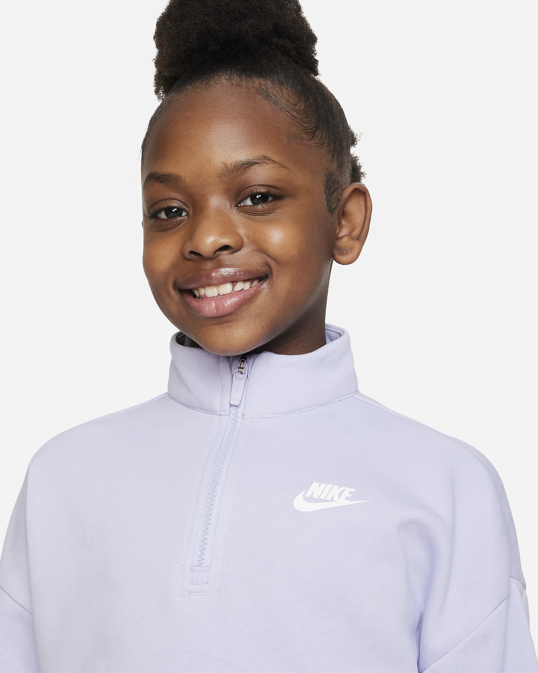 Mikina Nike Sportswear Club Fleece s polovičním zipem pro větší děti ...