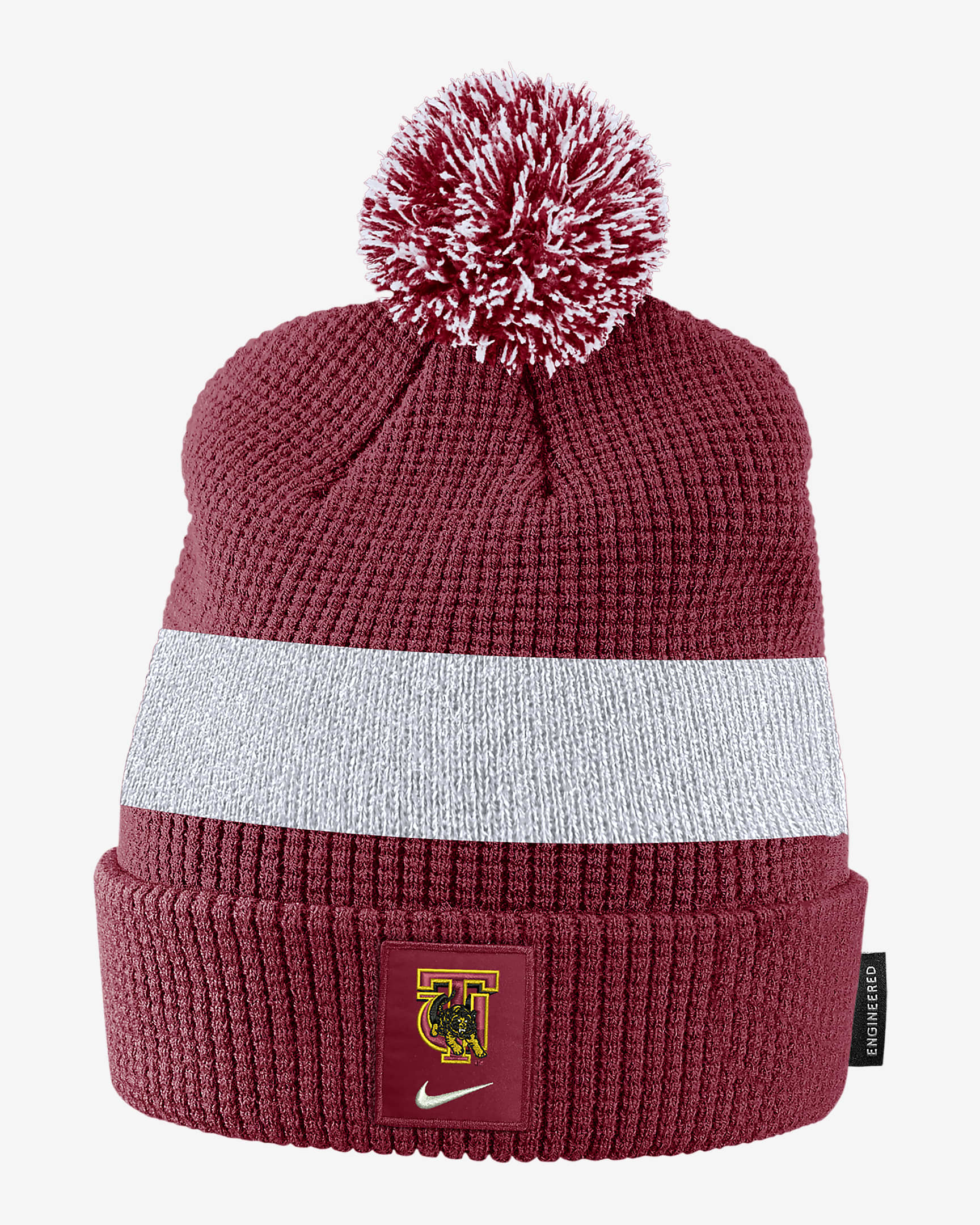 Tuskegee Nike College Pom Beanie - Team Crimson