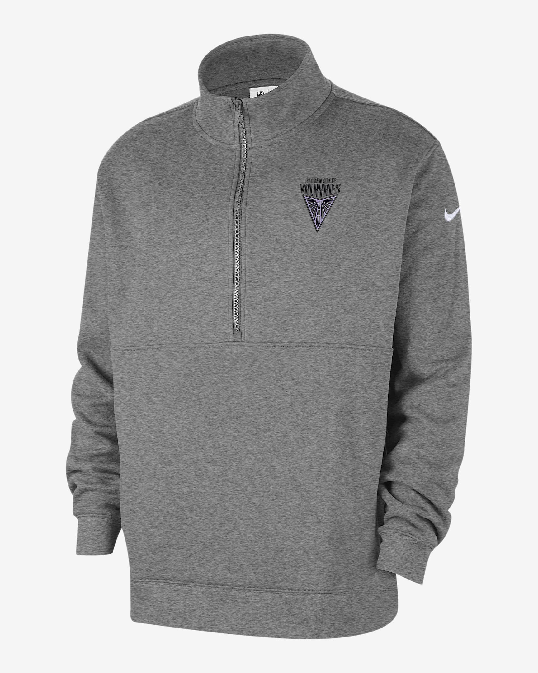 Golden State Valkyries Club Men's Nike WNBA Half-Zip Top - Dark Grey Heather