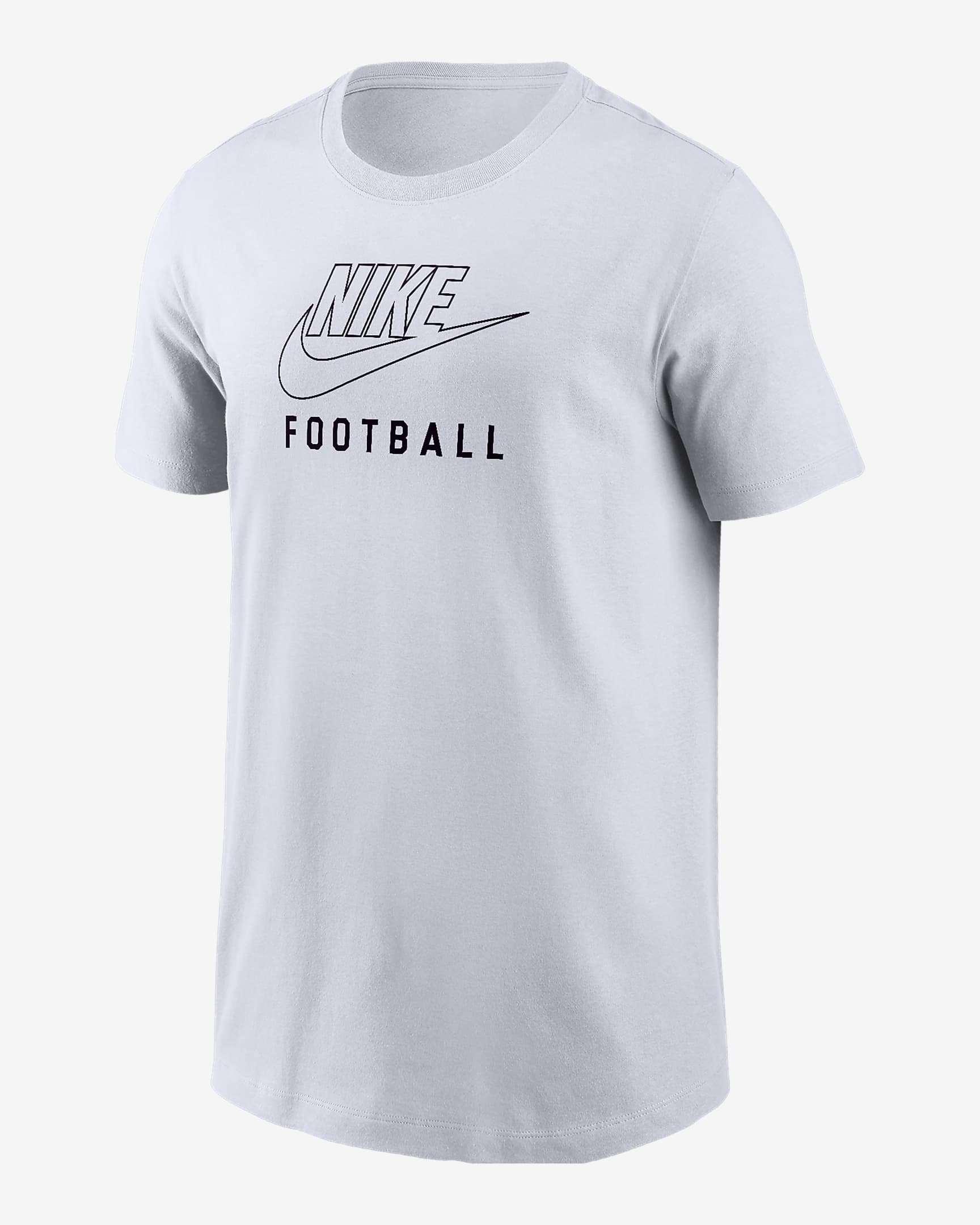 Nike Swoosh Big Kids' Football T-Shirt - White