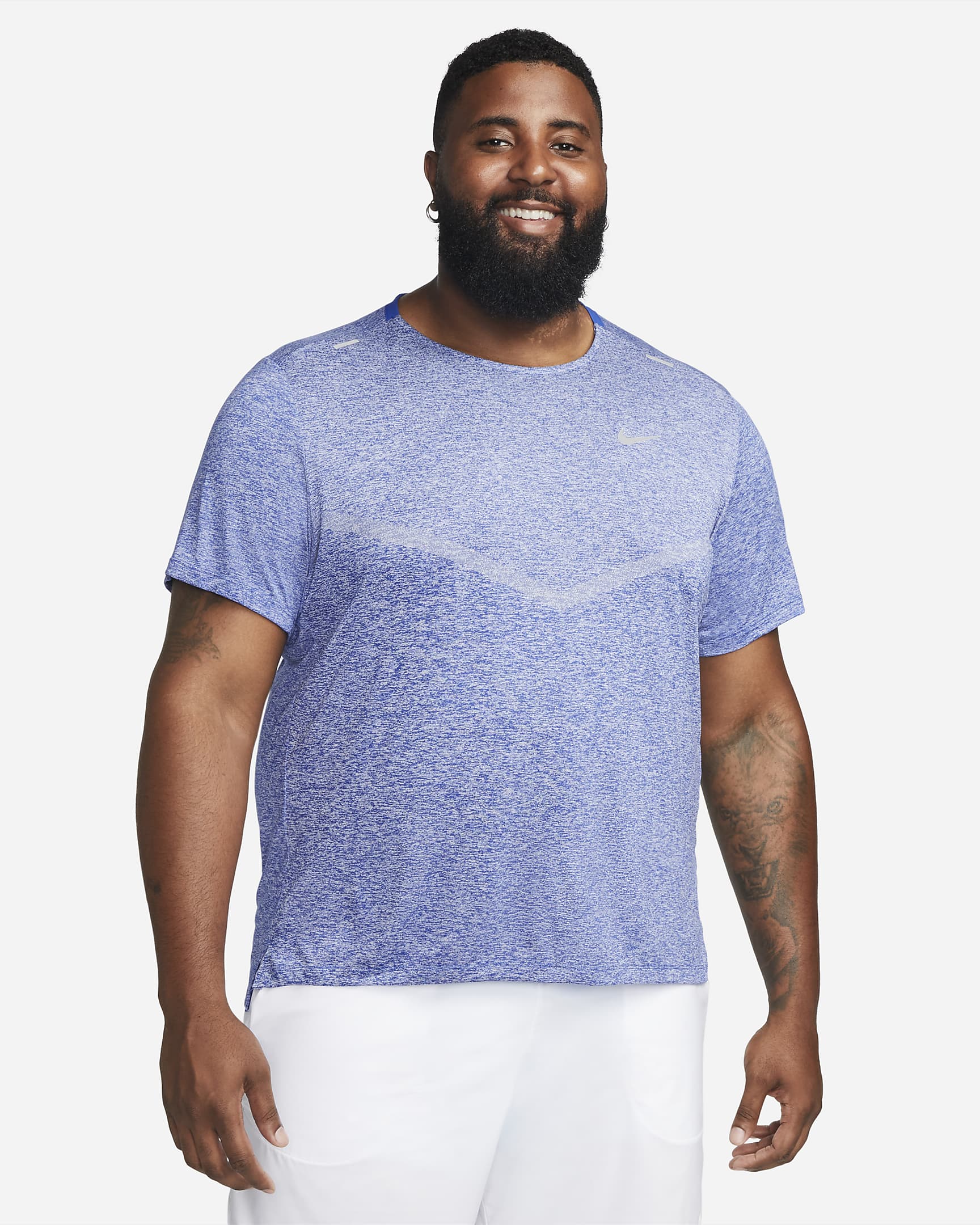 Maglia da running Dri-FIT a manica corta Nike Rise 365 – Uomo - Game Royal/Heather