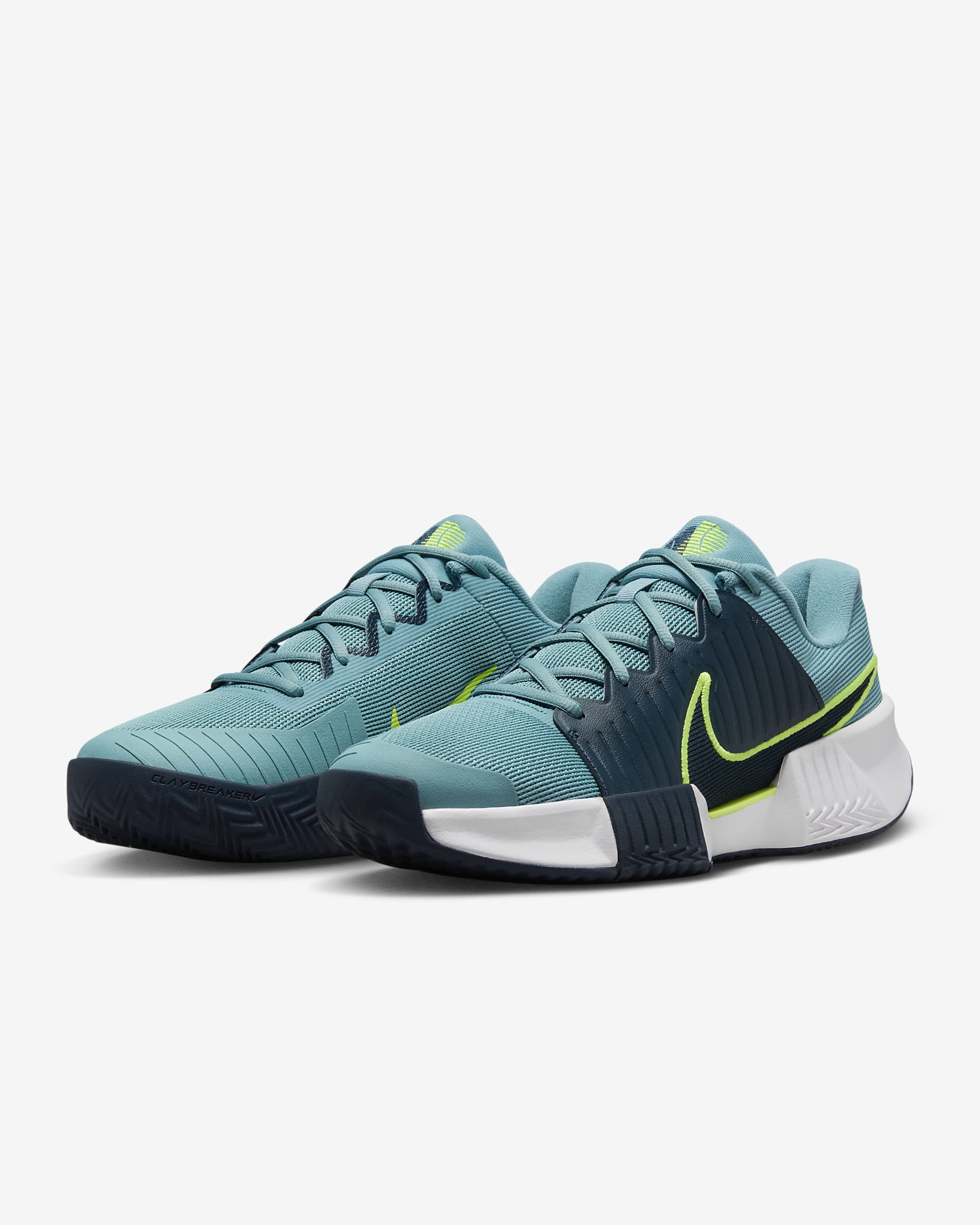 Nike Zoom GP Challenge Pro Men's Clay Court Tennis Shoes - Denim Turquoise/Volt/Armory Navy