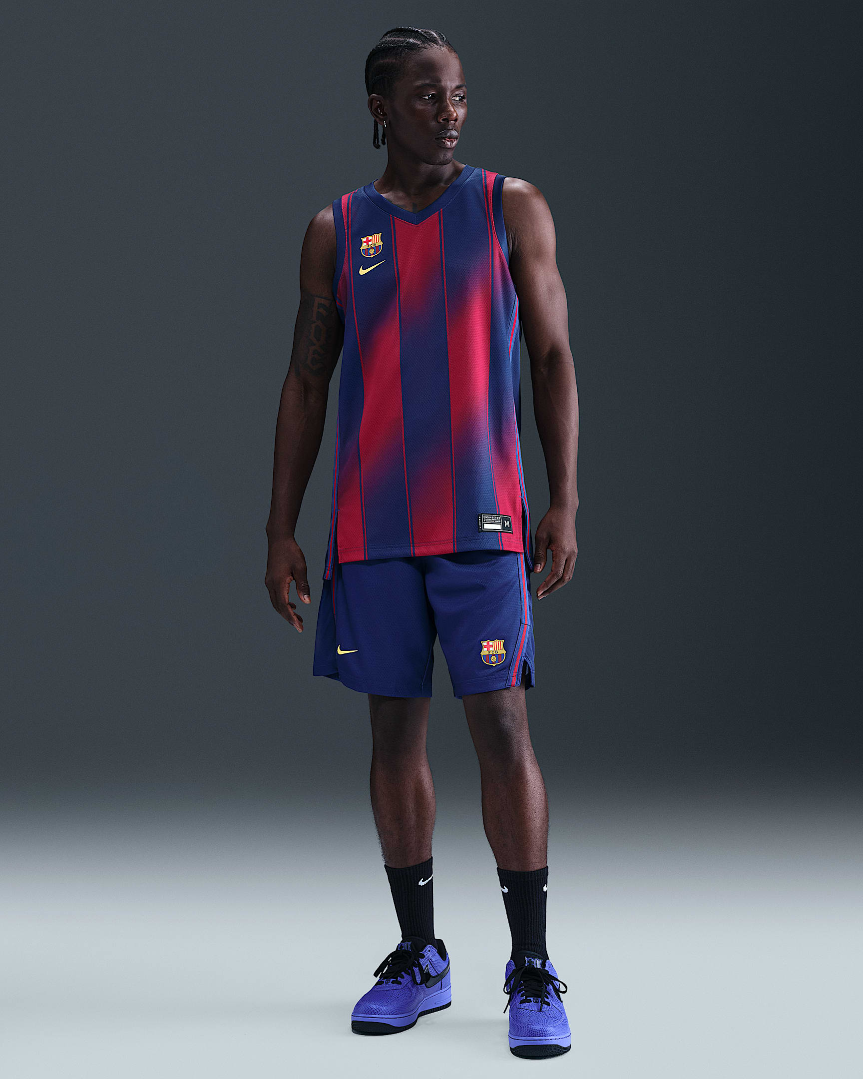 FCB Men's Replica Home Shorts - Deep Royal Blue/Noble Red