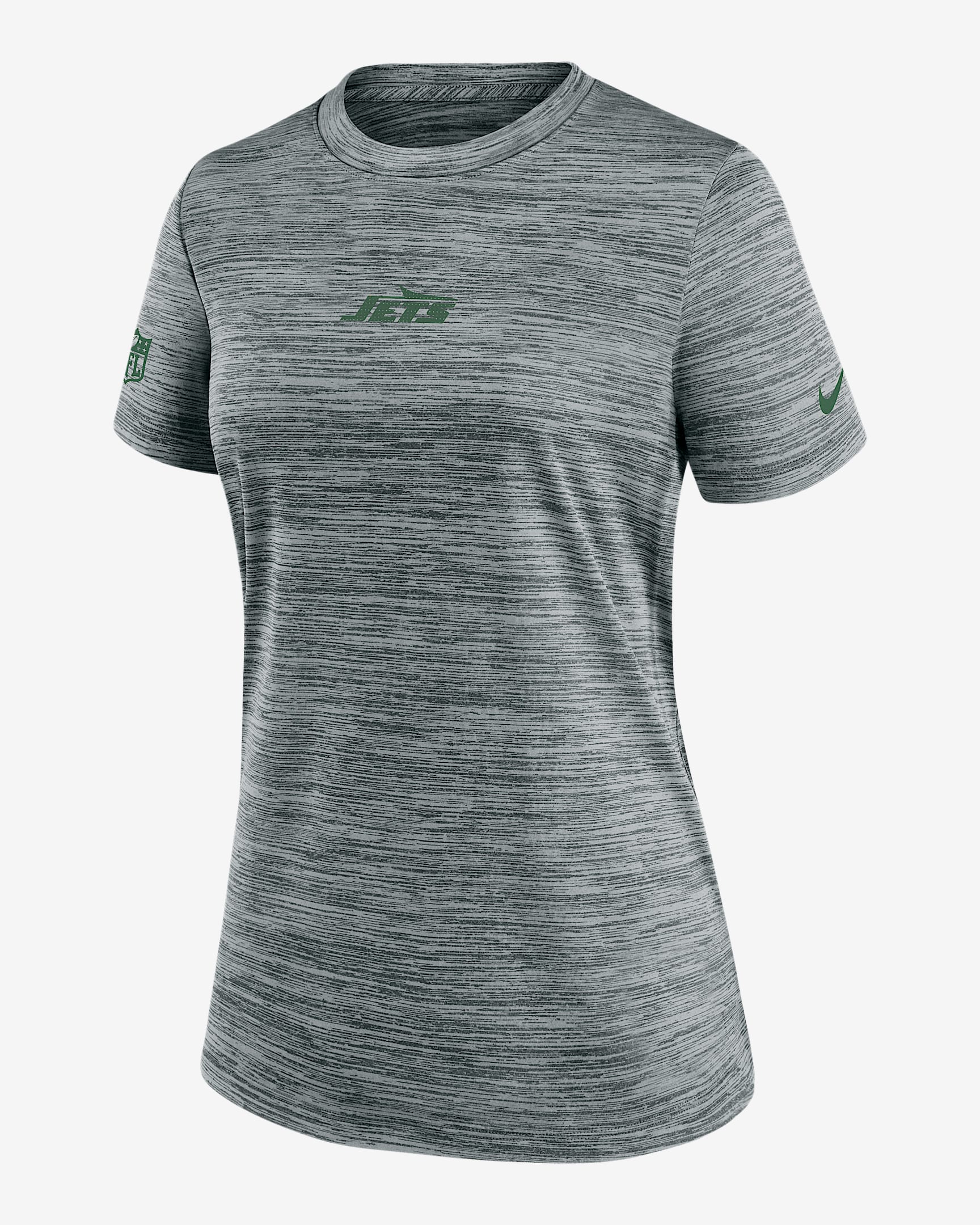 New York Jets Sideline Team Issue Velocity Women's Nike Dri-FIT NFL T-Shirt - Grey Heather