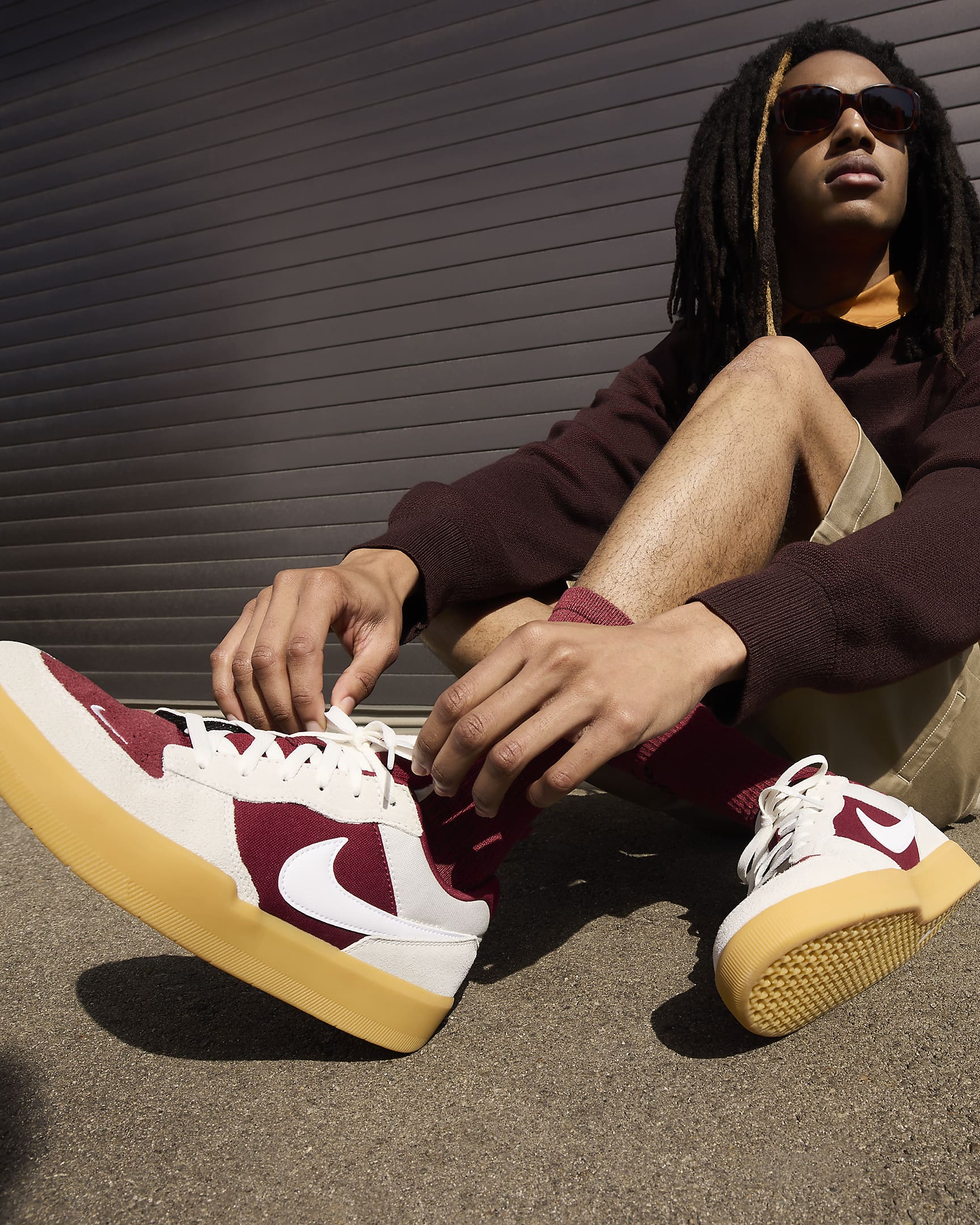 Παπούτσια skateboarding Nike SB Force 58 - Team Red/Summit White/Gum Light Brown/Λευκό