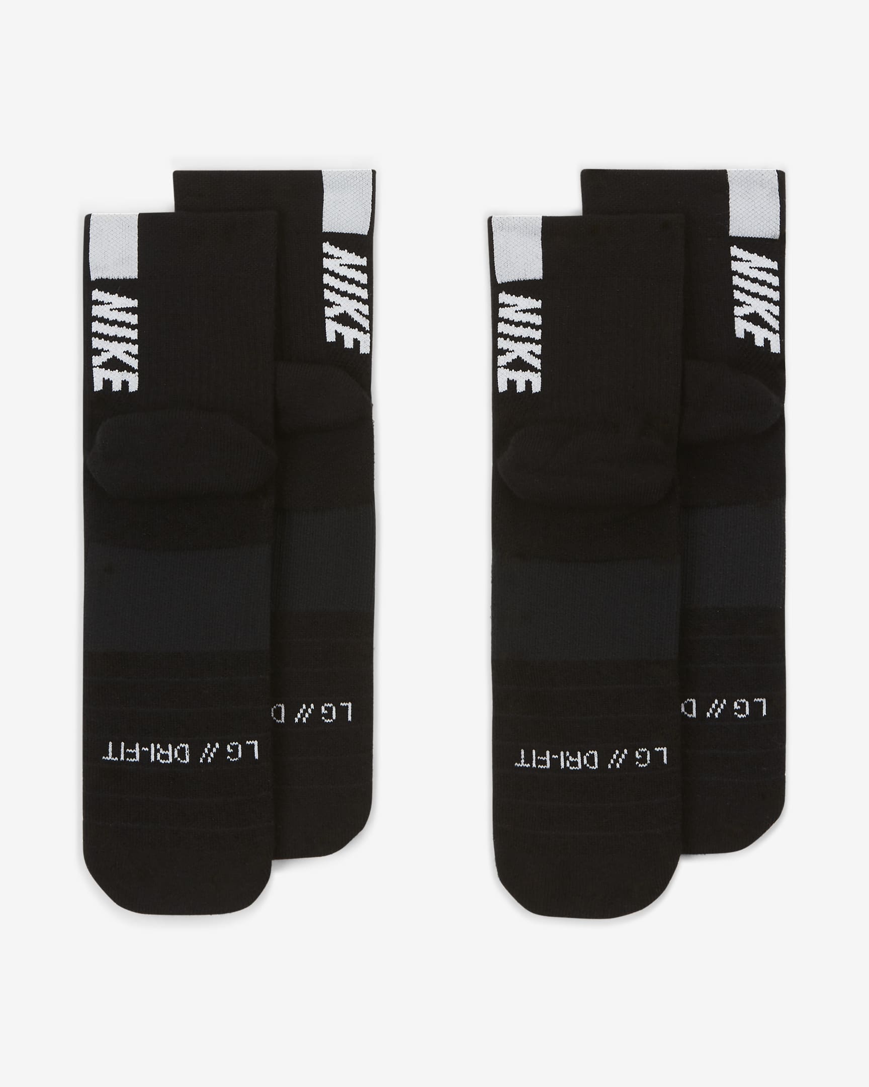 Nike Multiplier Running Knöchelsocken (2 Paar) - Schwarz/Weiß