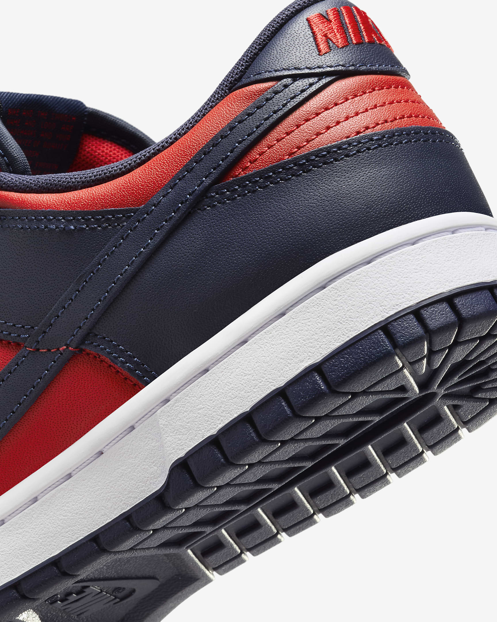 Nike Dunk Low Retro Men's Shoes - University Red/White/Obsidian