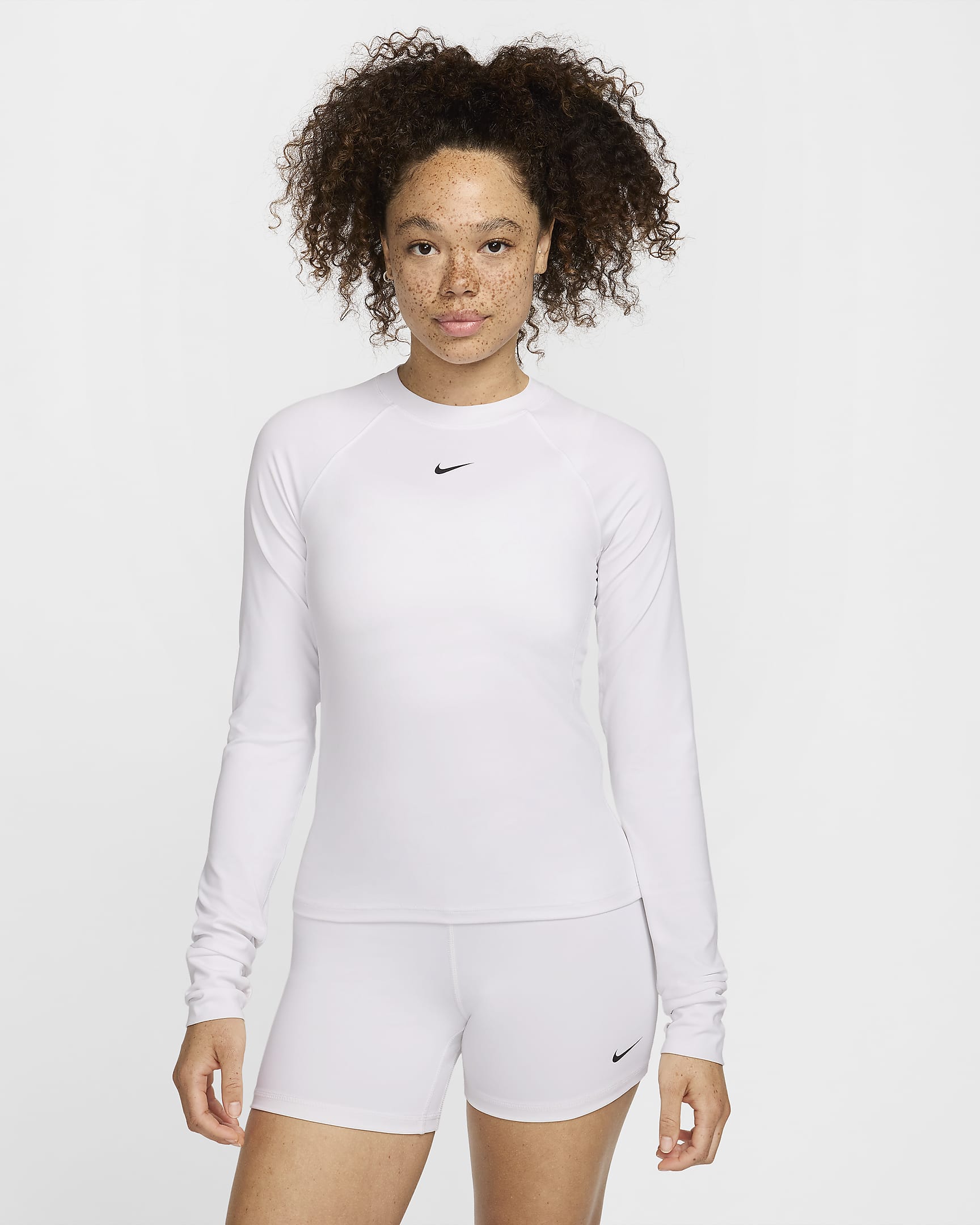 Playera de manga larga Dri-FIT para mujer Nike Pro - Blanco/Negro