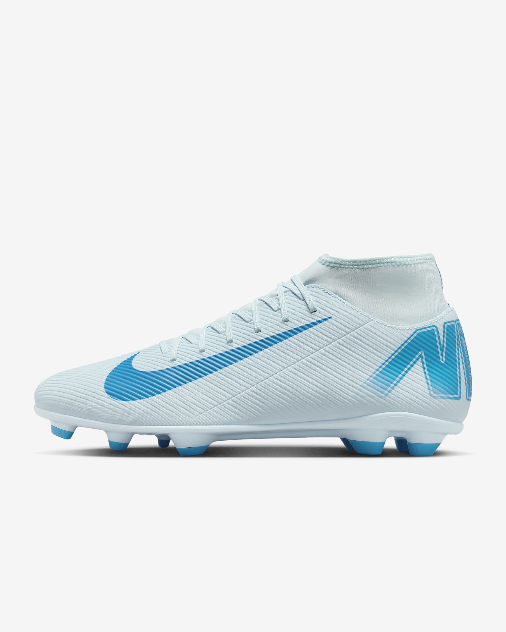 Fotbollssko för varierat underlag Nike Mercurial Superfly 10 Club med högt skaft - Glacier Blue/Blue Orbit