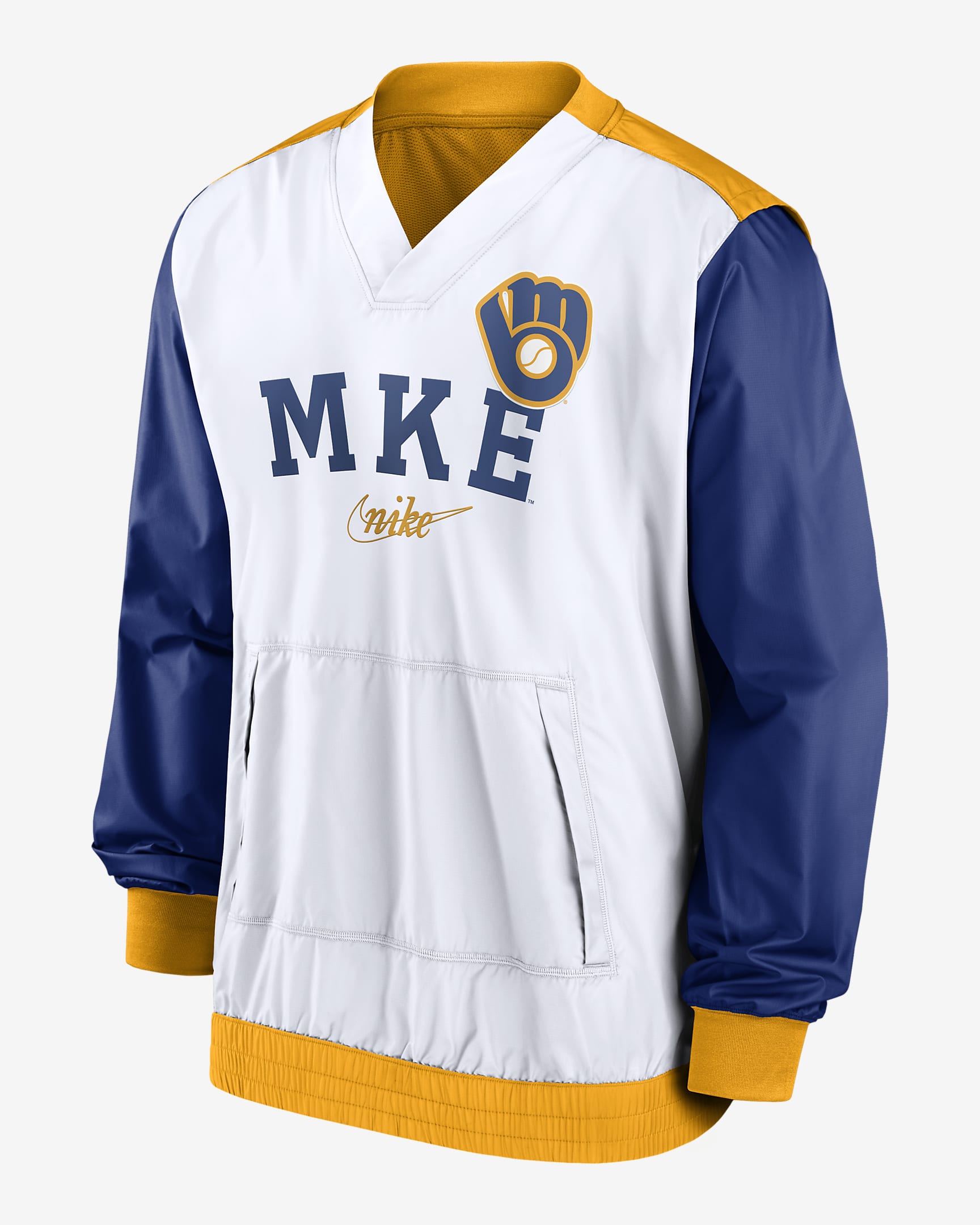 Nike Rewind Warm Up (MLB Milwaukee Brewers) Men's Pullover Jacket. Nike.com