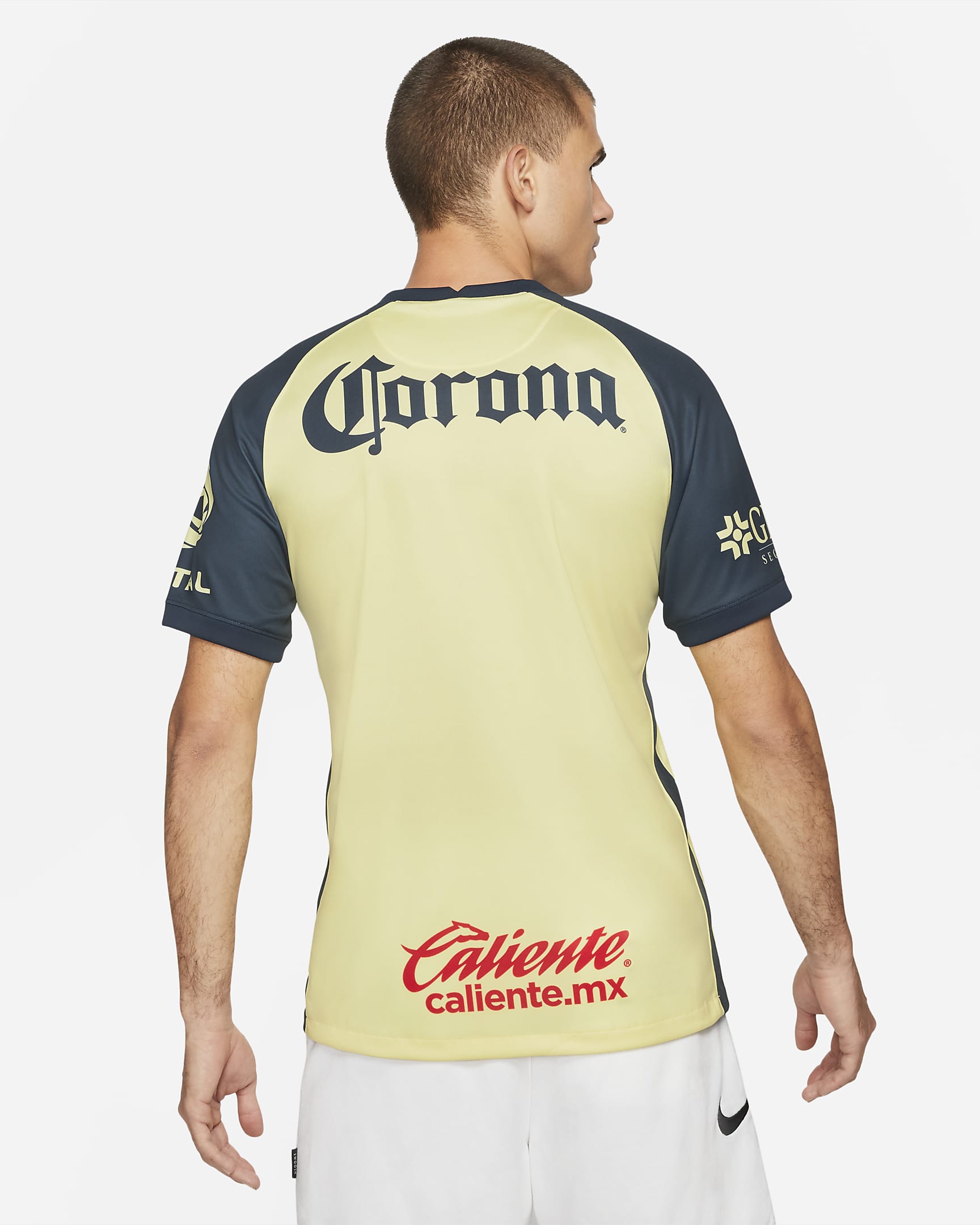 Club América 2021/22 Stadium Home Men's Football Shirt - Lemon Chiffon/Armoury Navy/Lemon Chiffon