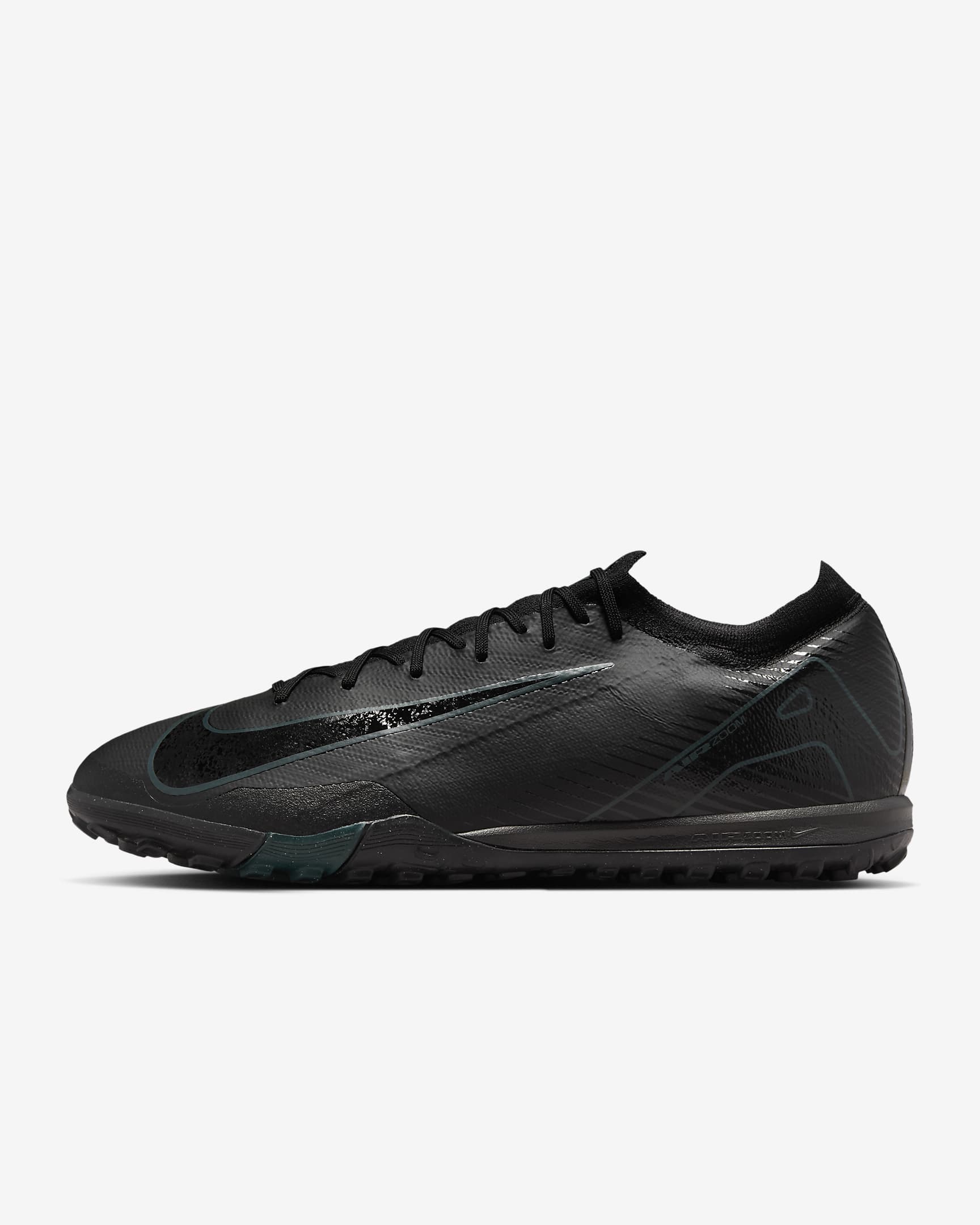 Nike Mercurial Vapor 16 Pro TF Low-Top-Fußballschuh - Schwarz/Deep Jungle/Schwarz