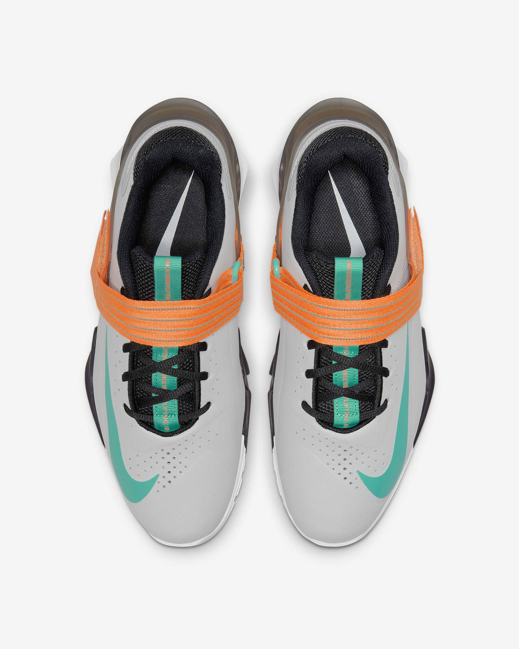 Nike Savaleos Weightlifting Shoes - Grey Fog/Dark Smoke Grey/Total Orange/Clear Emerald