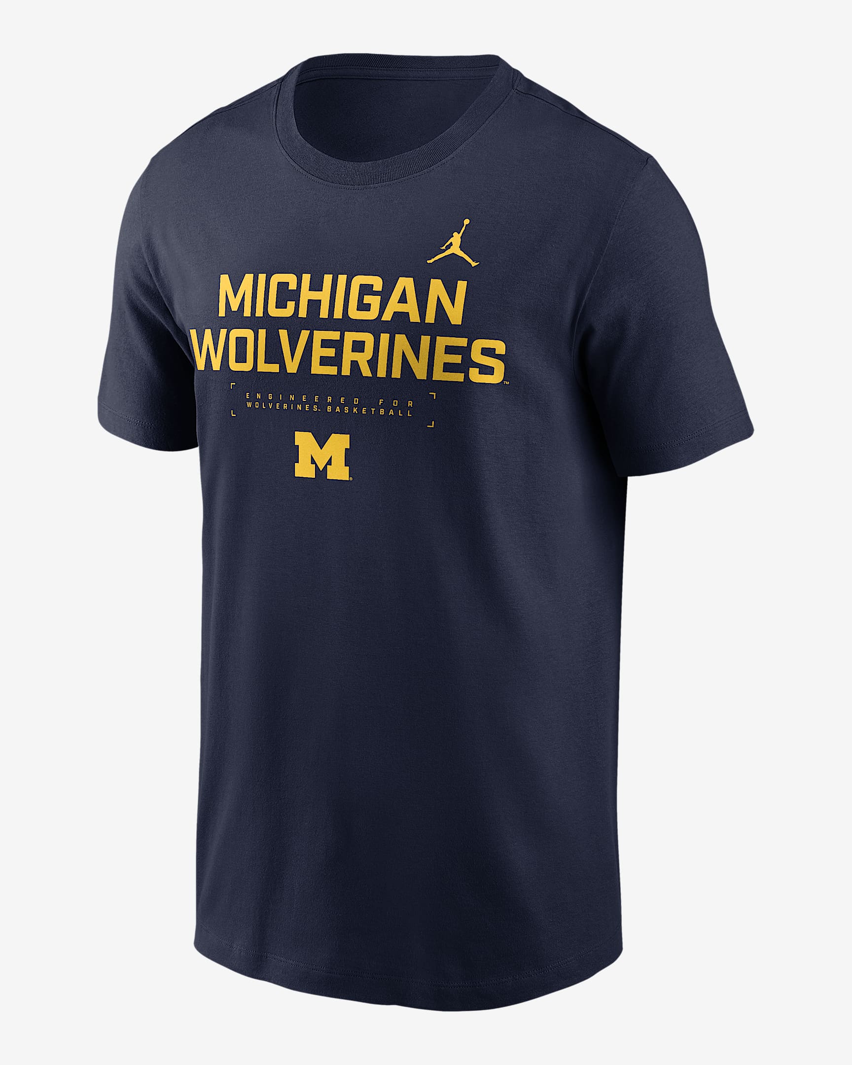 Michigan Courtside Basketball Men's Jordan Brand Dri-FIT College T-Shirt - Navy
