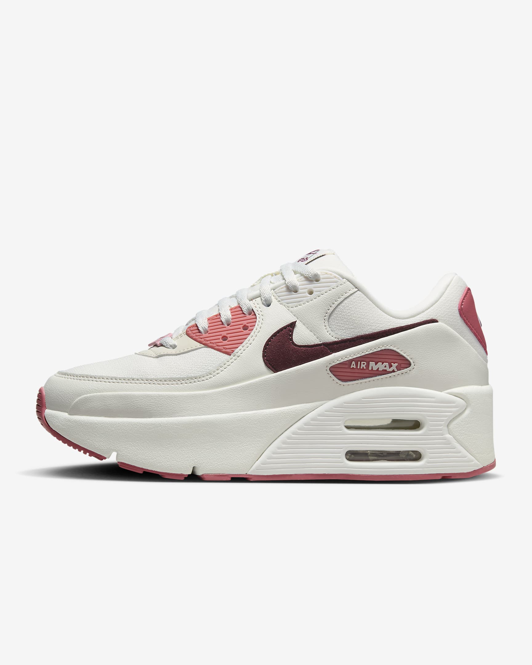 Nike Air Max 90 LV8 SE Women's Shoes - Sail/Adobe/Medium Soft Pink/Dark Team Red