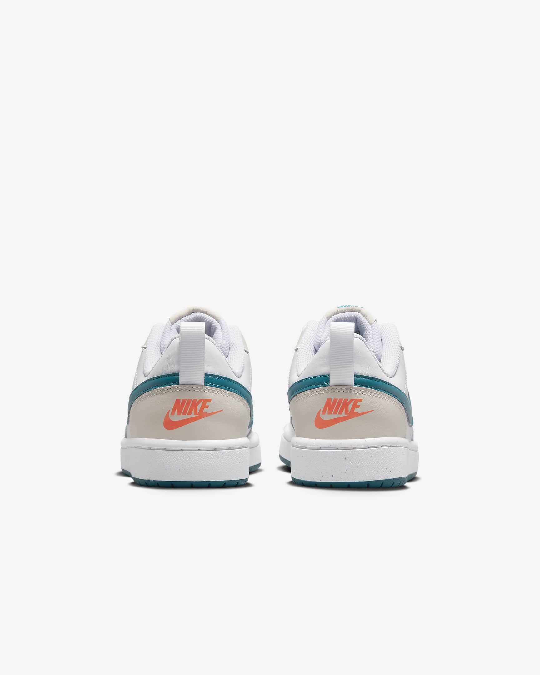 Nike Court Borough Low 2 Older Kids' Shoes - Phantom/White/Total Orange/Bright Spruce