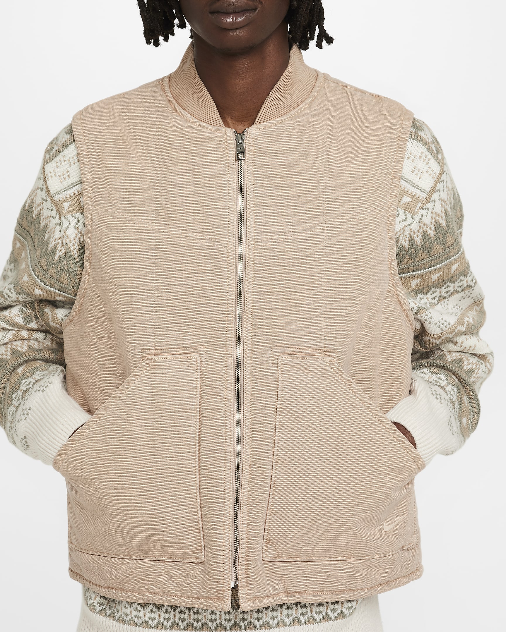 Nike Life Men's Padded Work Gilet - Hemp/Hemp